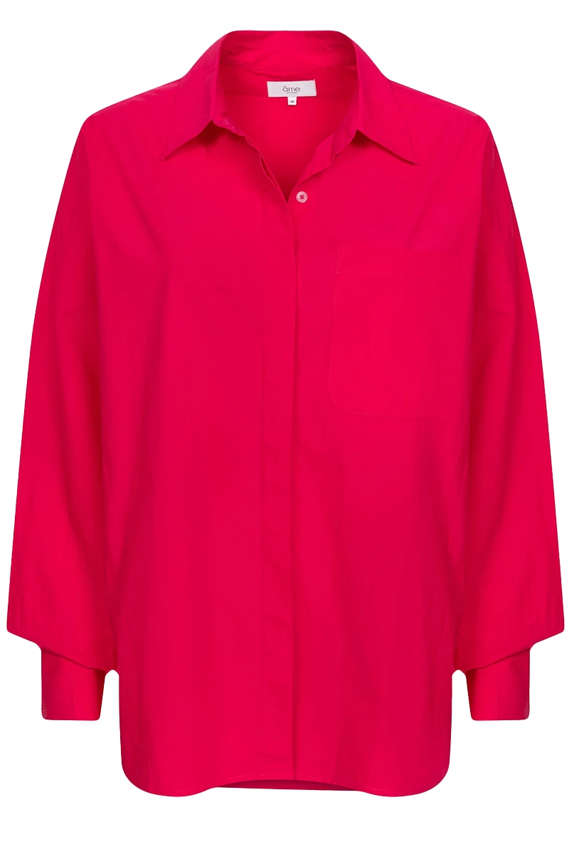 Dames blouse lange mouw paars