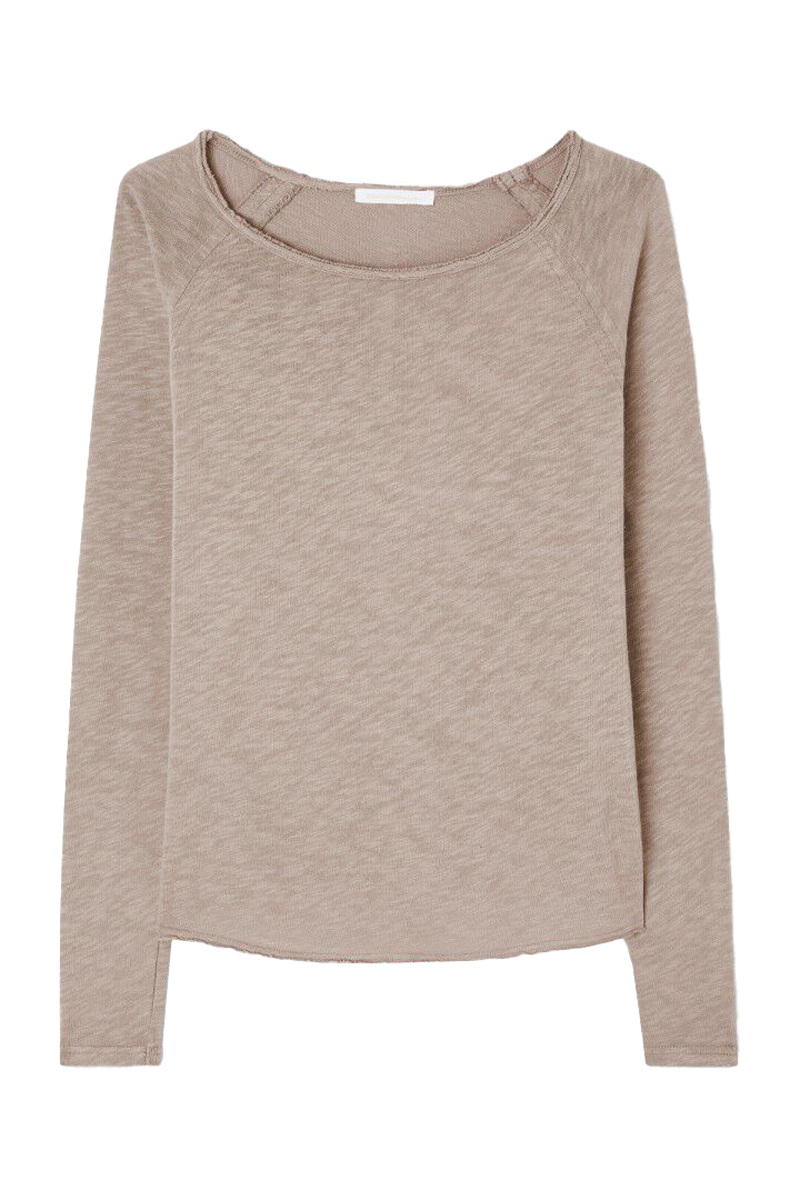 Dames t-shirt lange mouw grijs