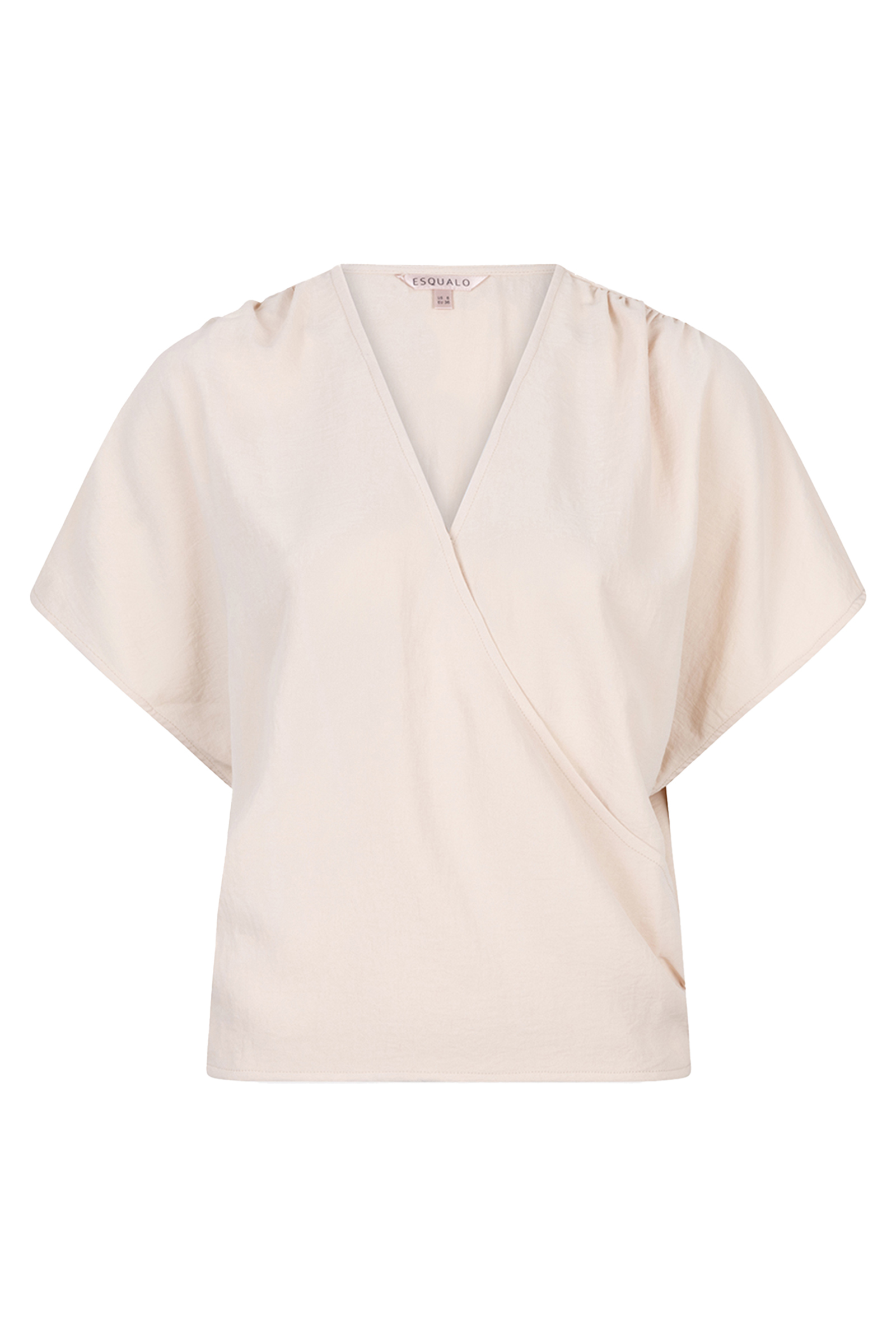 Esqualo Top overlap crinkle bruin/beige-1 1