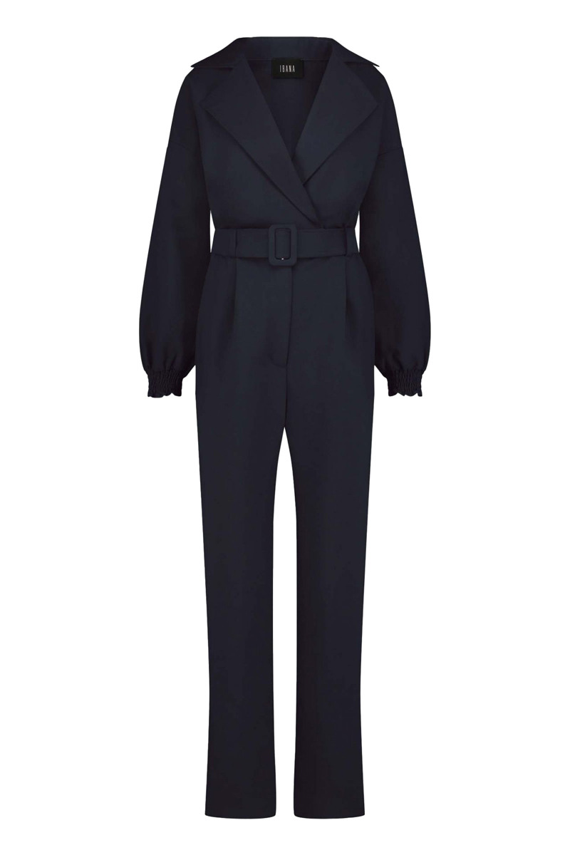 Dames jumpsuit/tuinbroek blauw