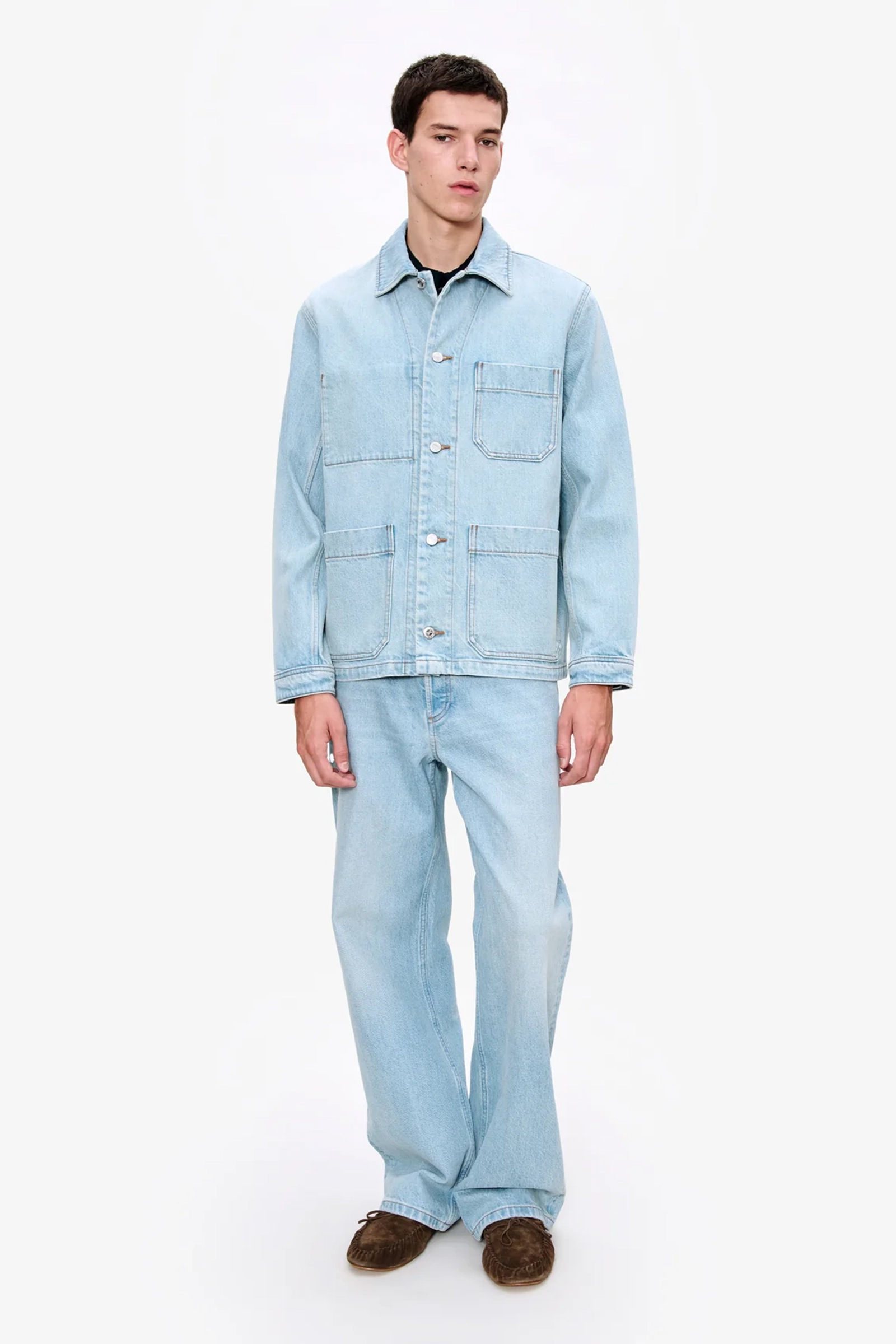 Heren overshirt blauw
