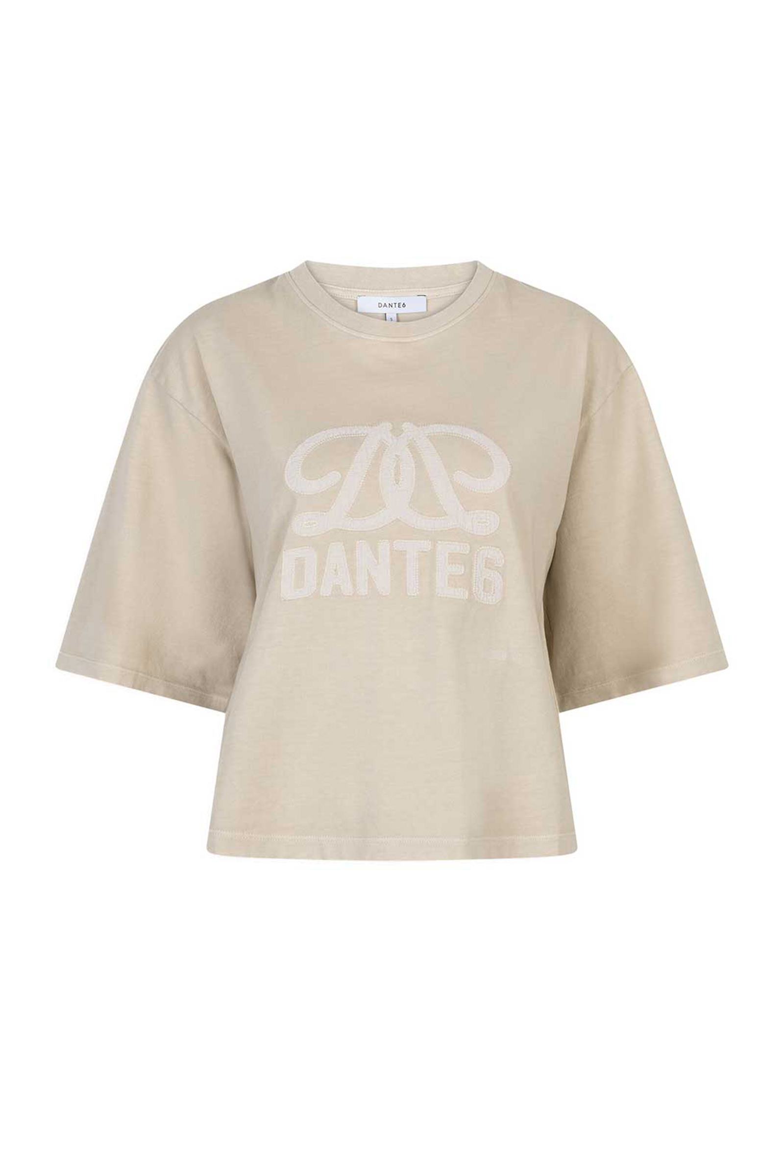 Dames t-shirt korte mouw bruin