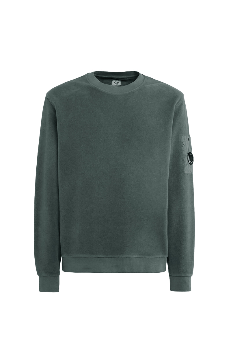 C.P. Company REVERSED BRUSHED & EMERIZED DIAG. FLEECE Blauw-1 1
