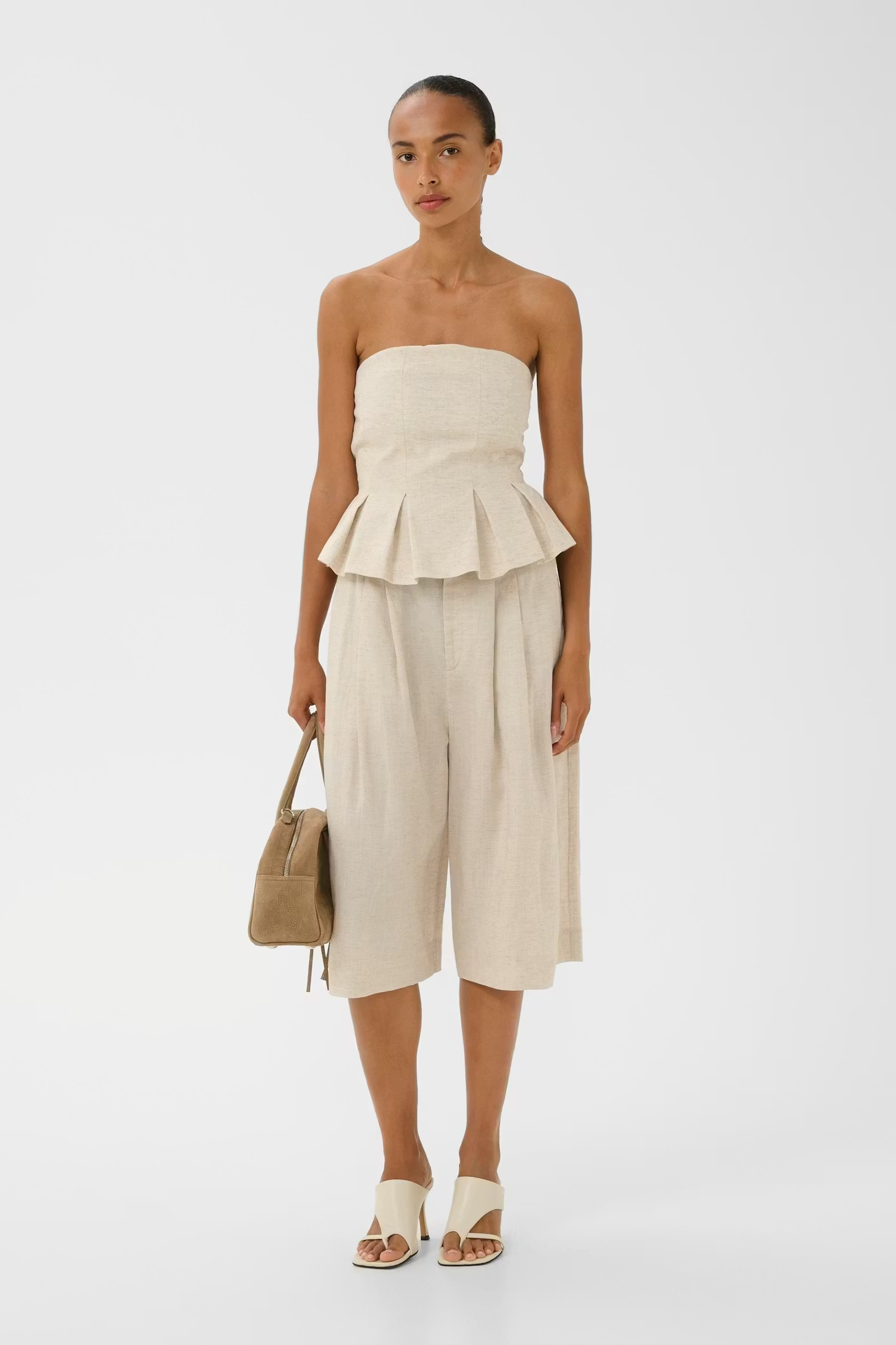 Dames short ecru