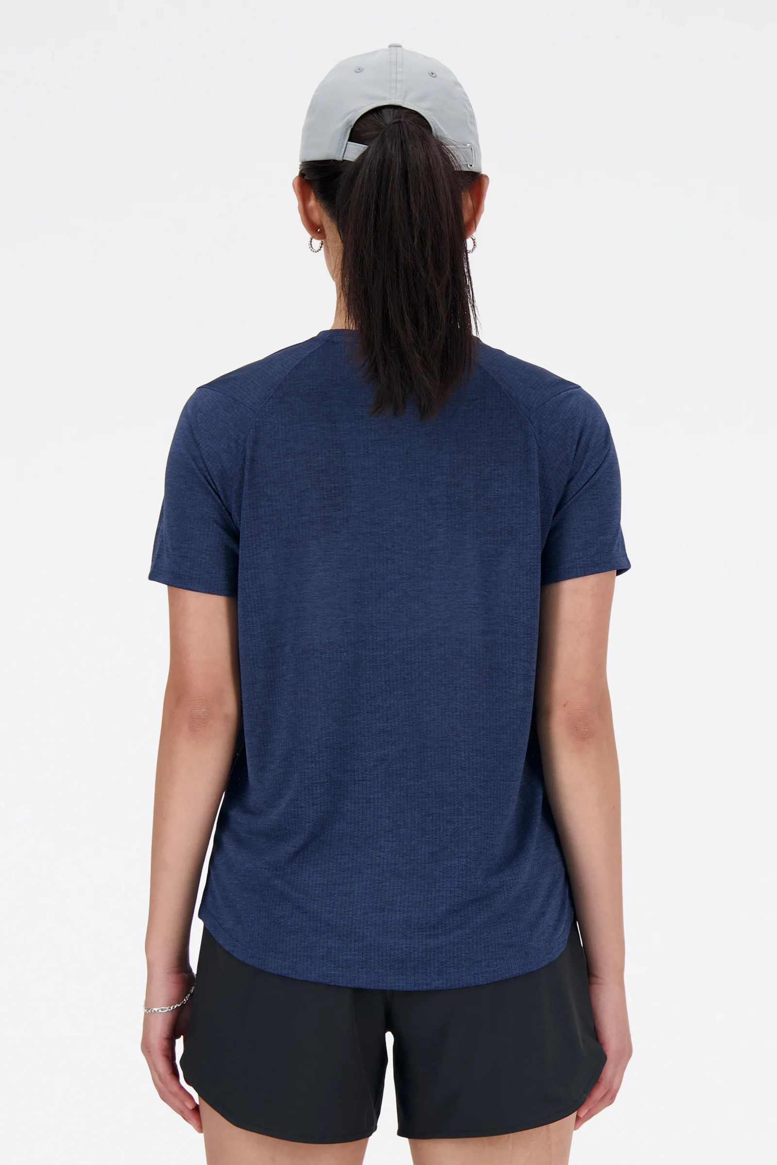 Fitness dames t-shirt km blauw