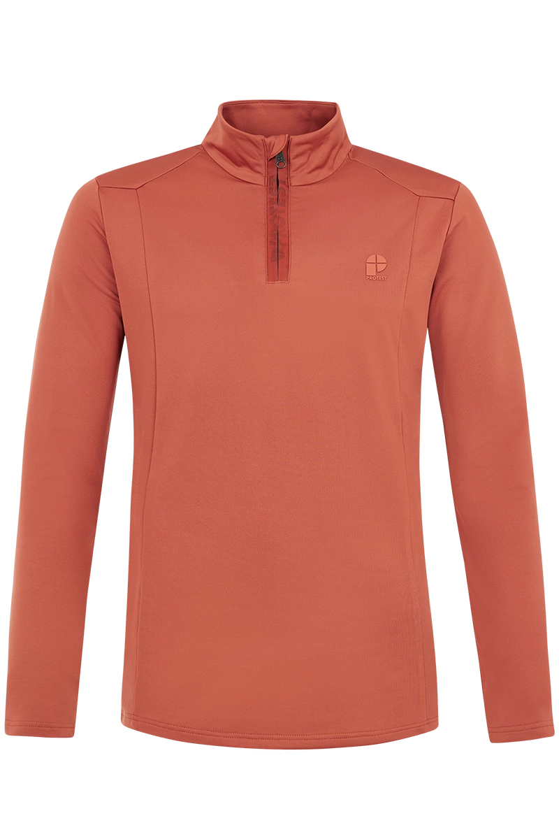 Wintersport heren pully+rits oranje