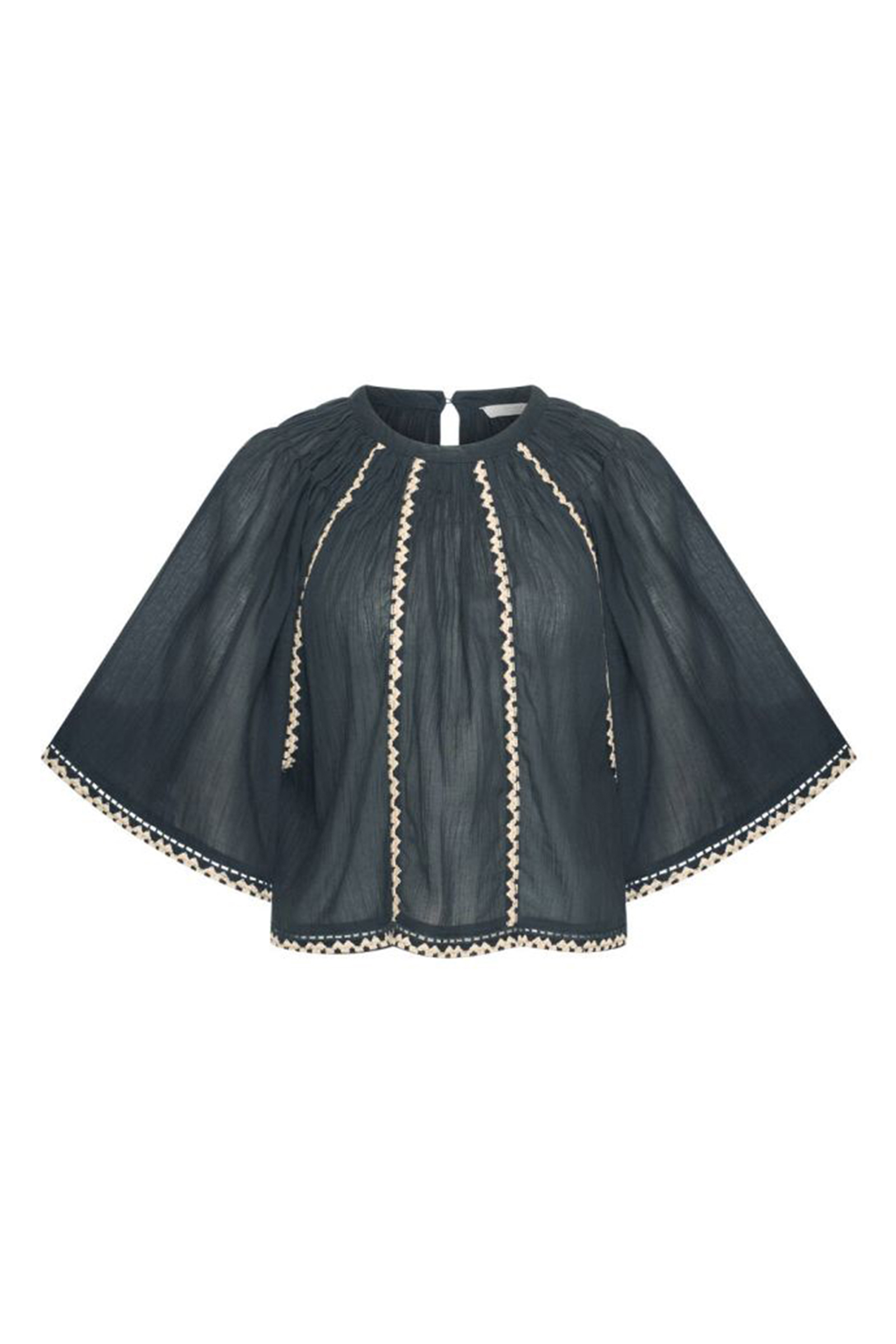 Dames blouse korte mouw zwart