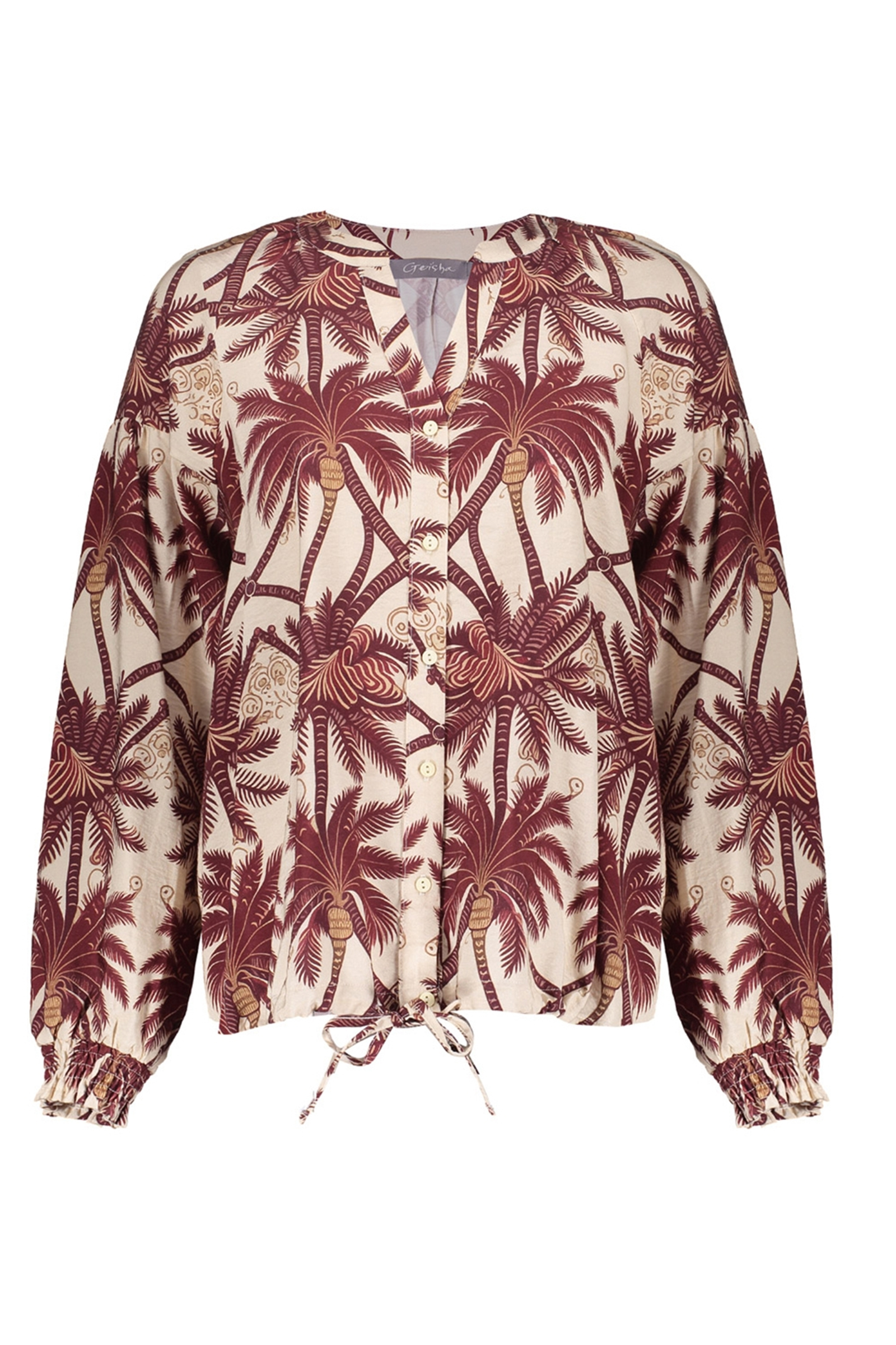 Dames blouse lange mouw rood