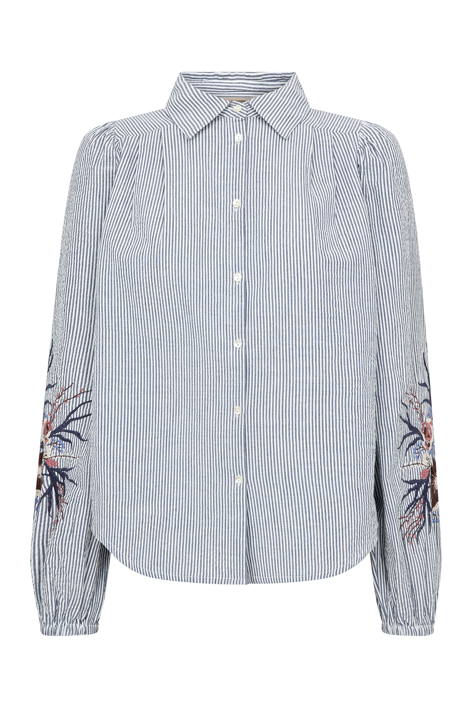 Dames blouse korte mouw blauw