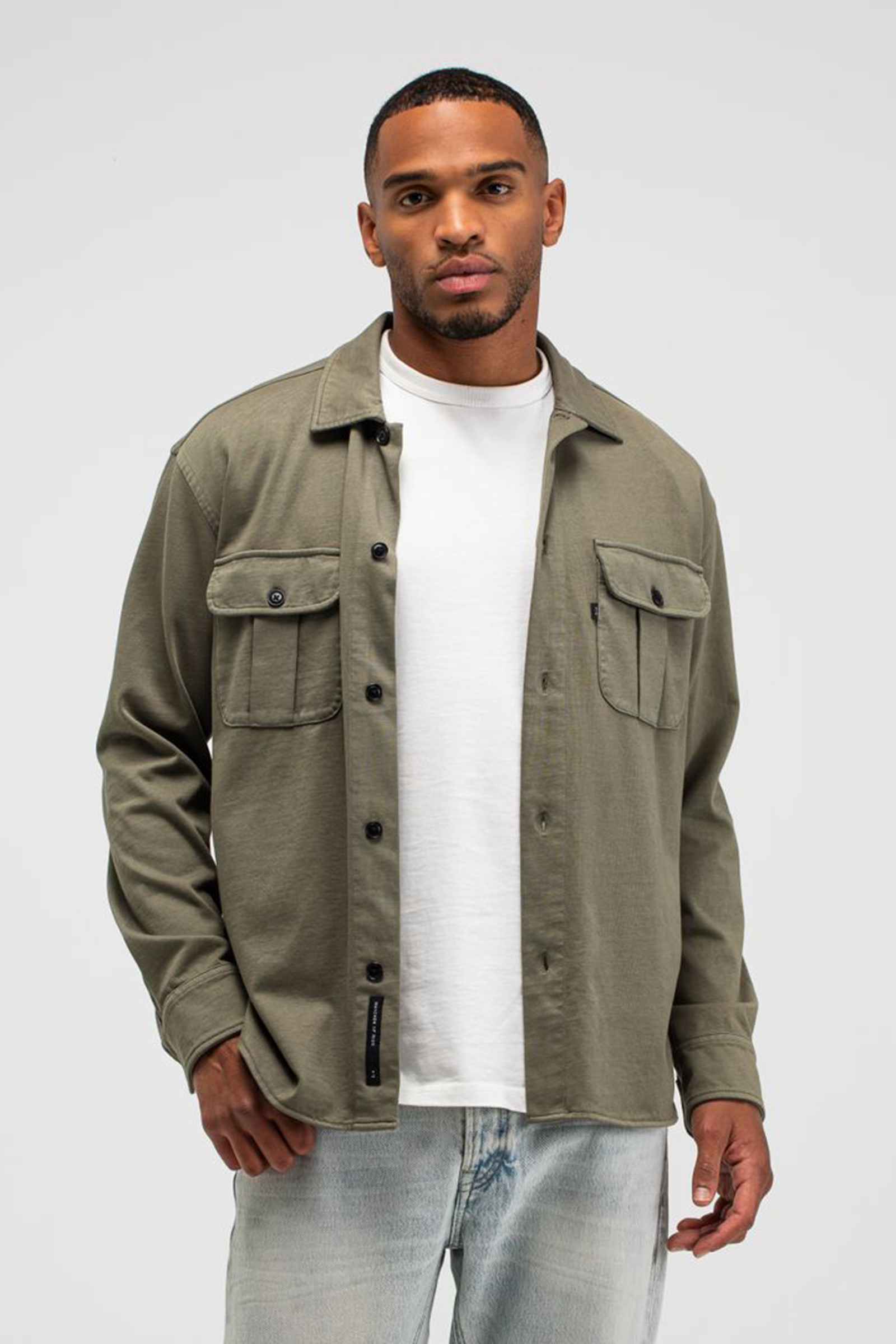 Heren overhemd lm casual groen