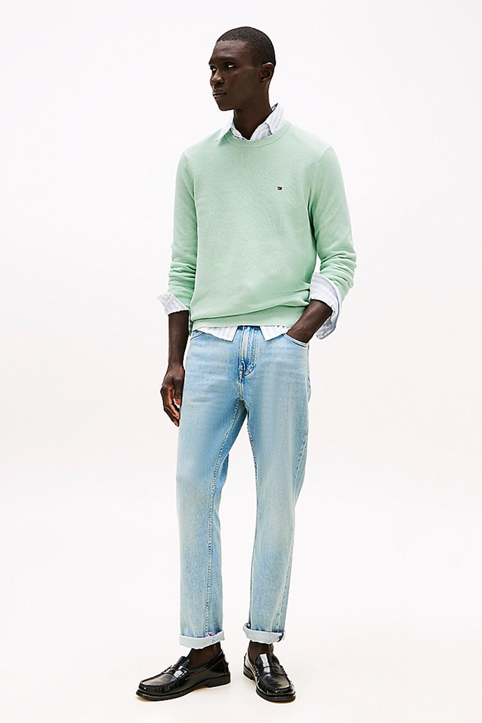 Tommy Hilfiger ESSENTIAL STRUCTURE CREW NECK Groen 2
