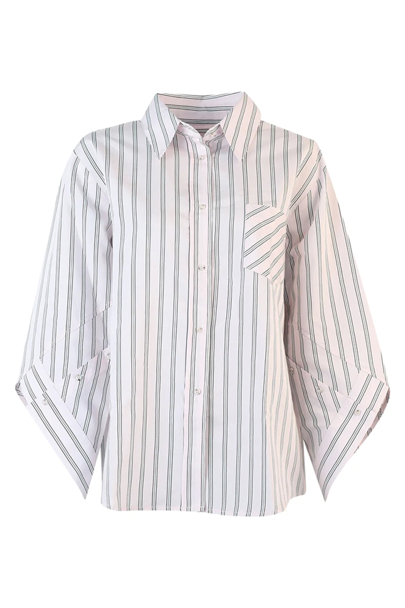 Dames blouse lange mouw rose