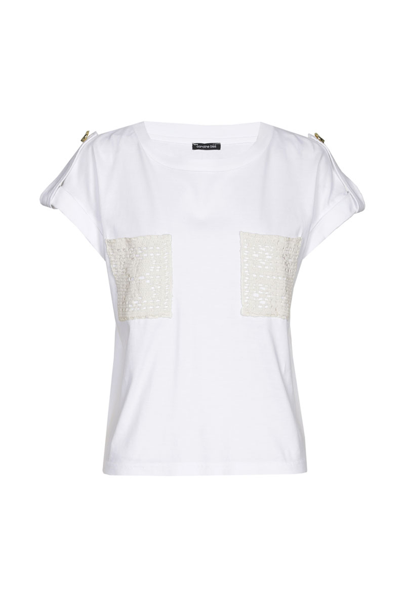Dames t-shirt korte mouw wit