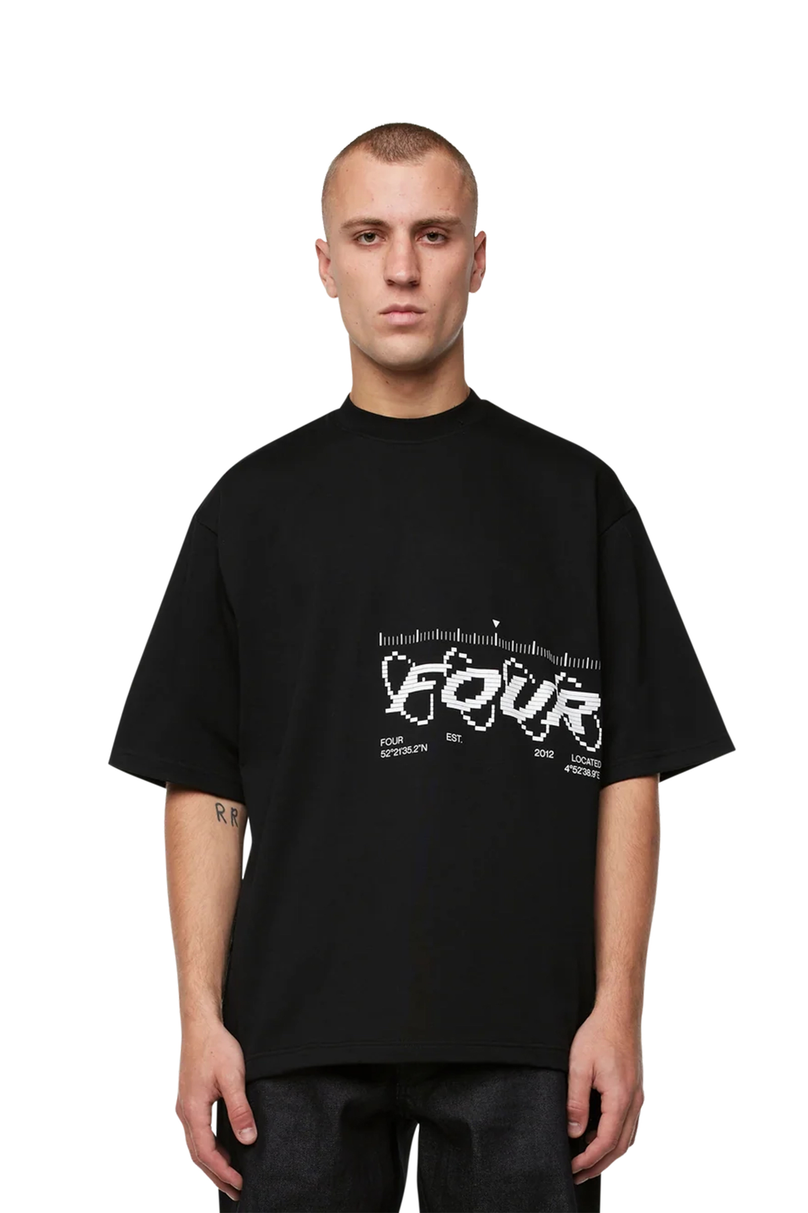 Heren t-shirt kortemouw zwart