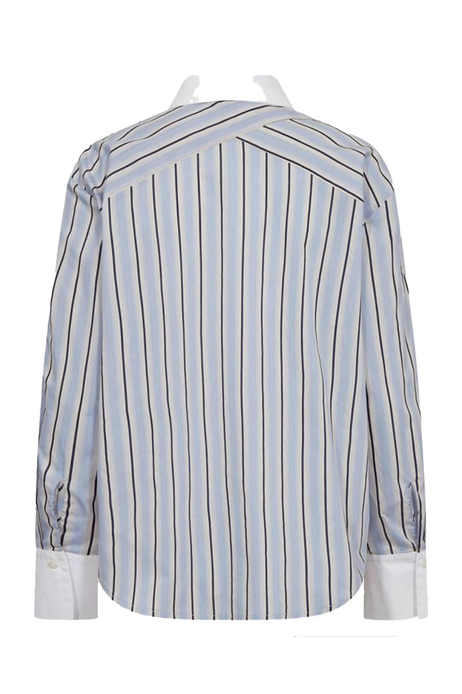 Dames blouse lange mouw blauw