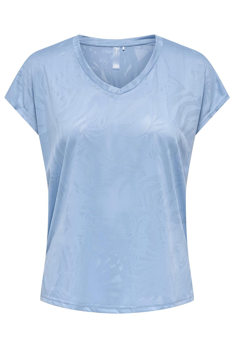 Fitness dames t-shirt km blauw