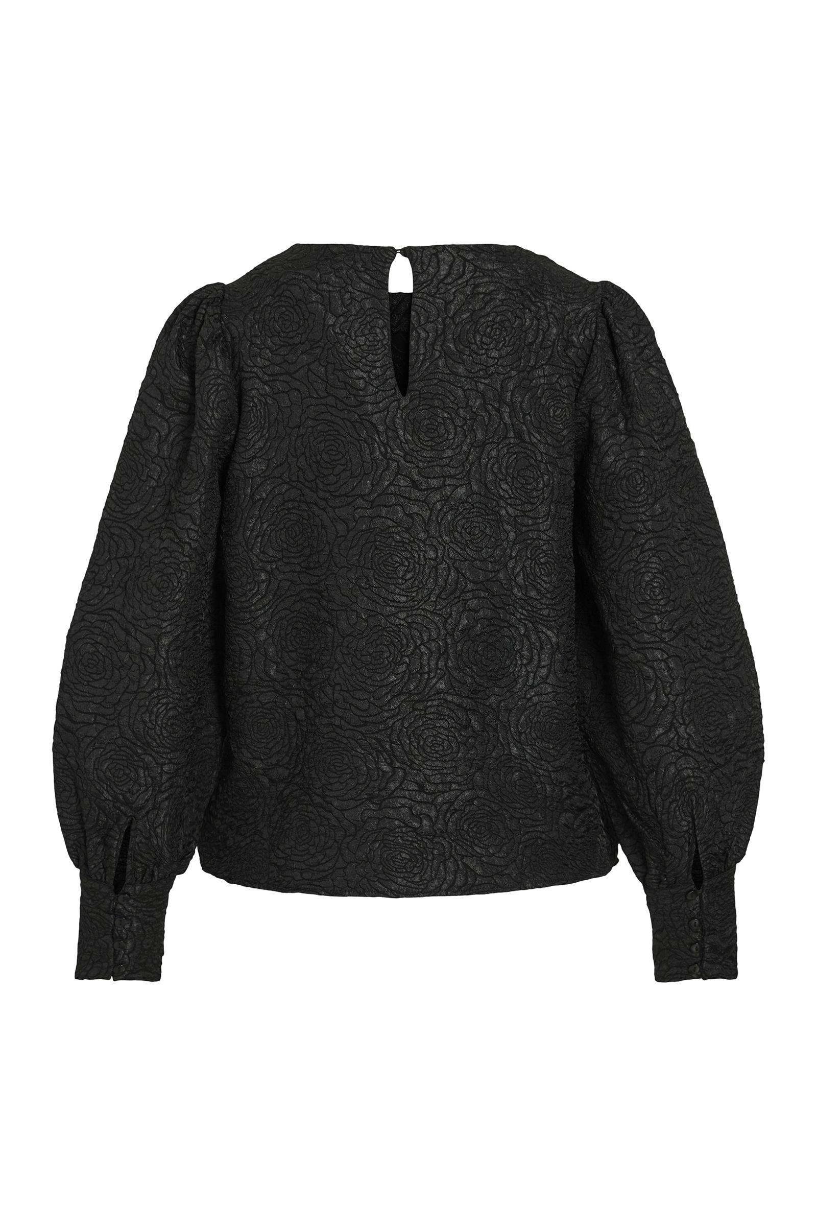 Dames blouse lange mouw zwart