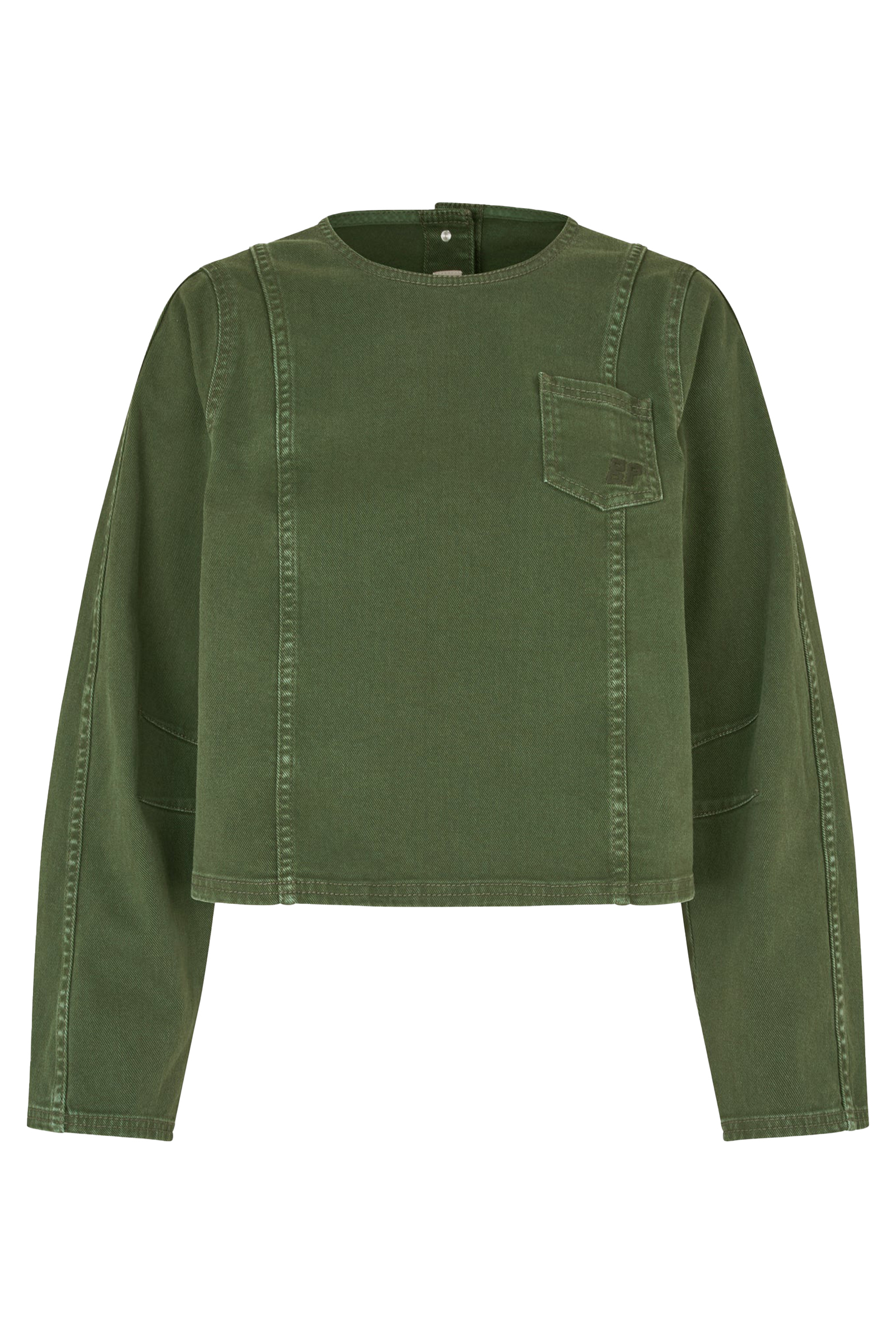 Dames blouse lange mouw groen