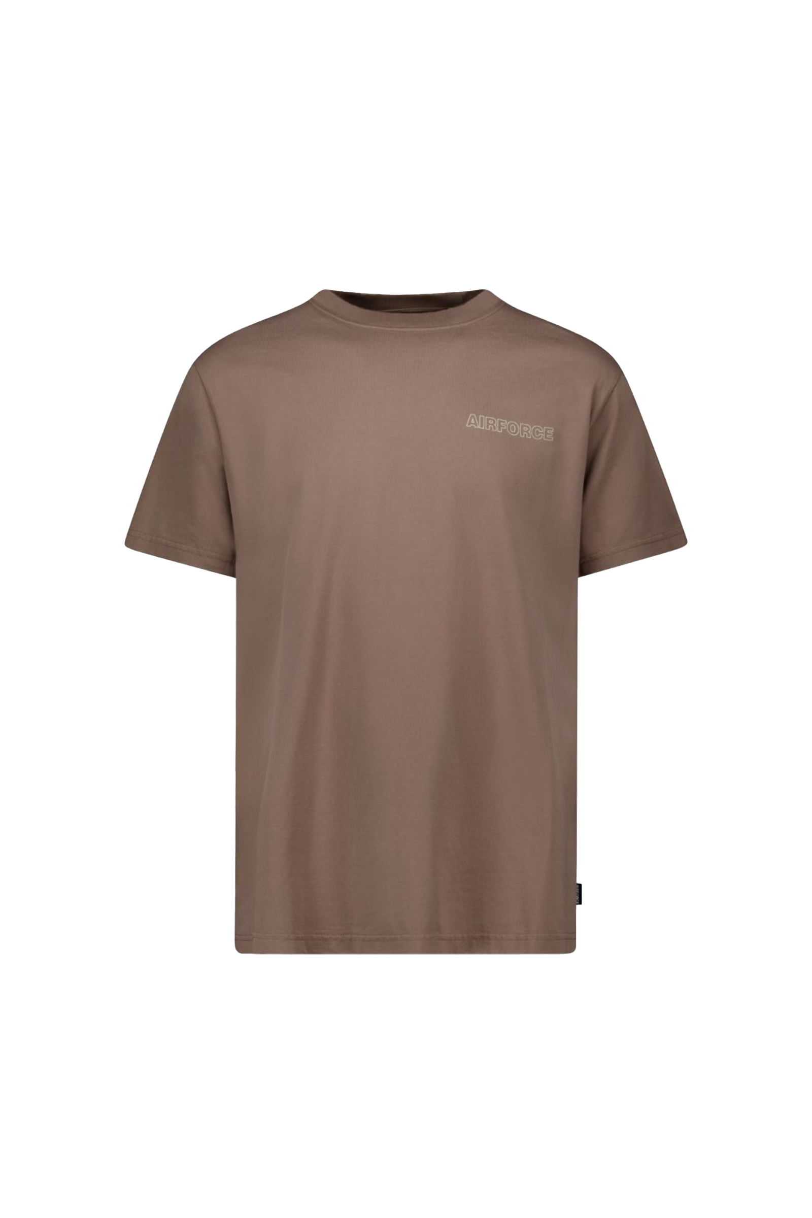 Heren t-shirt kortemouw bruin