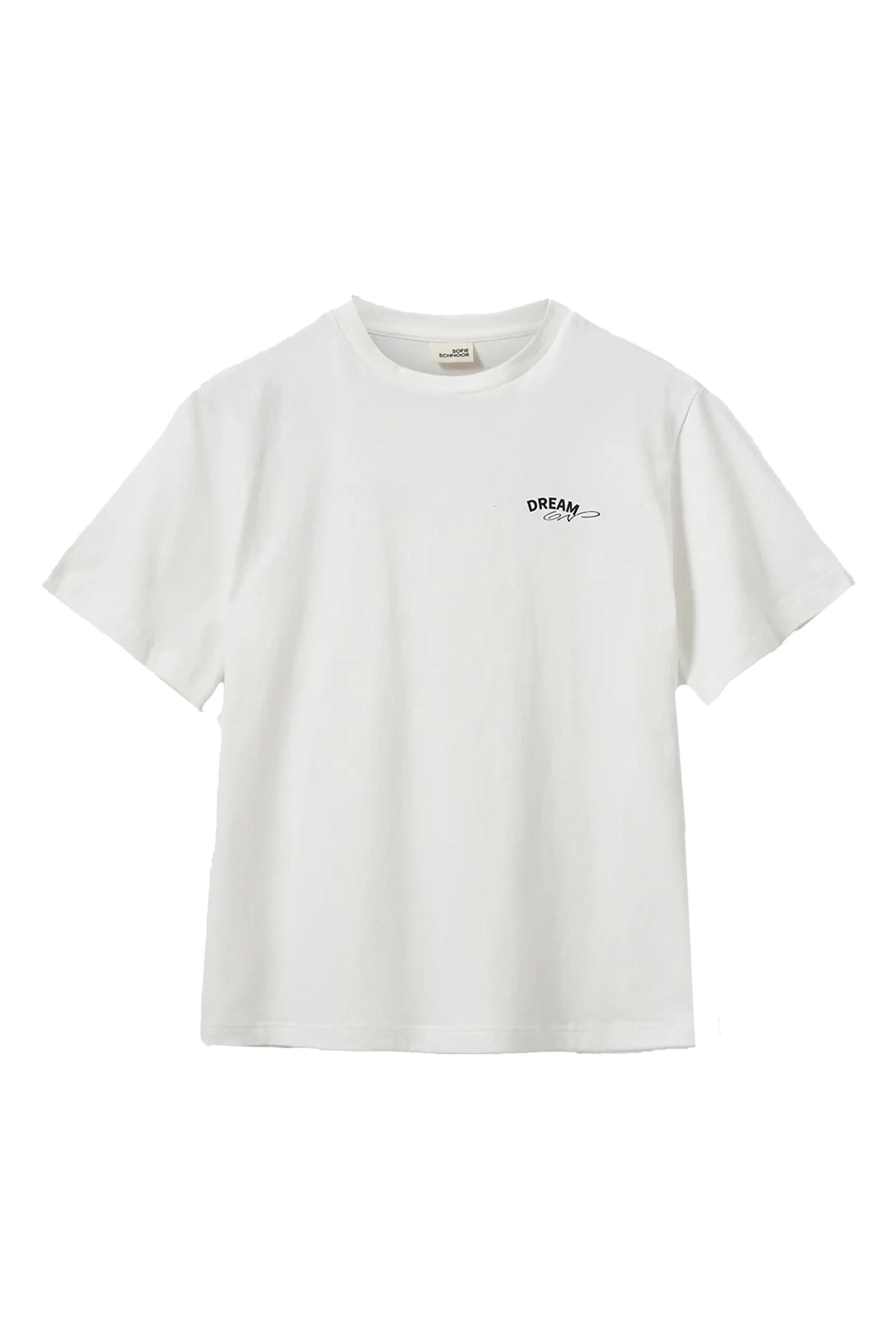 Meisjes t-shirt korte mouw ecru