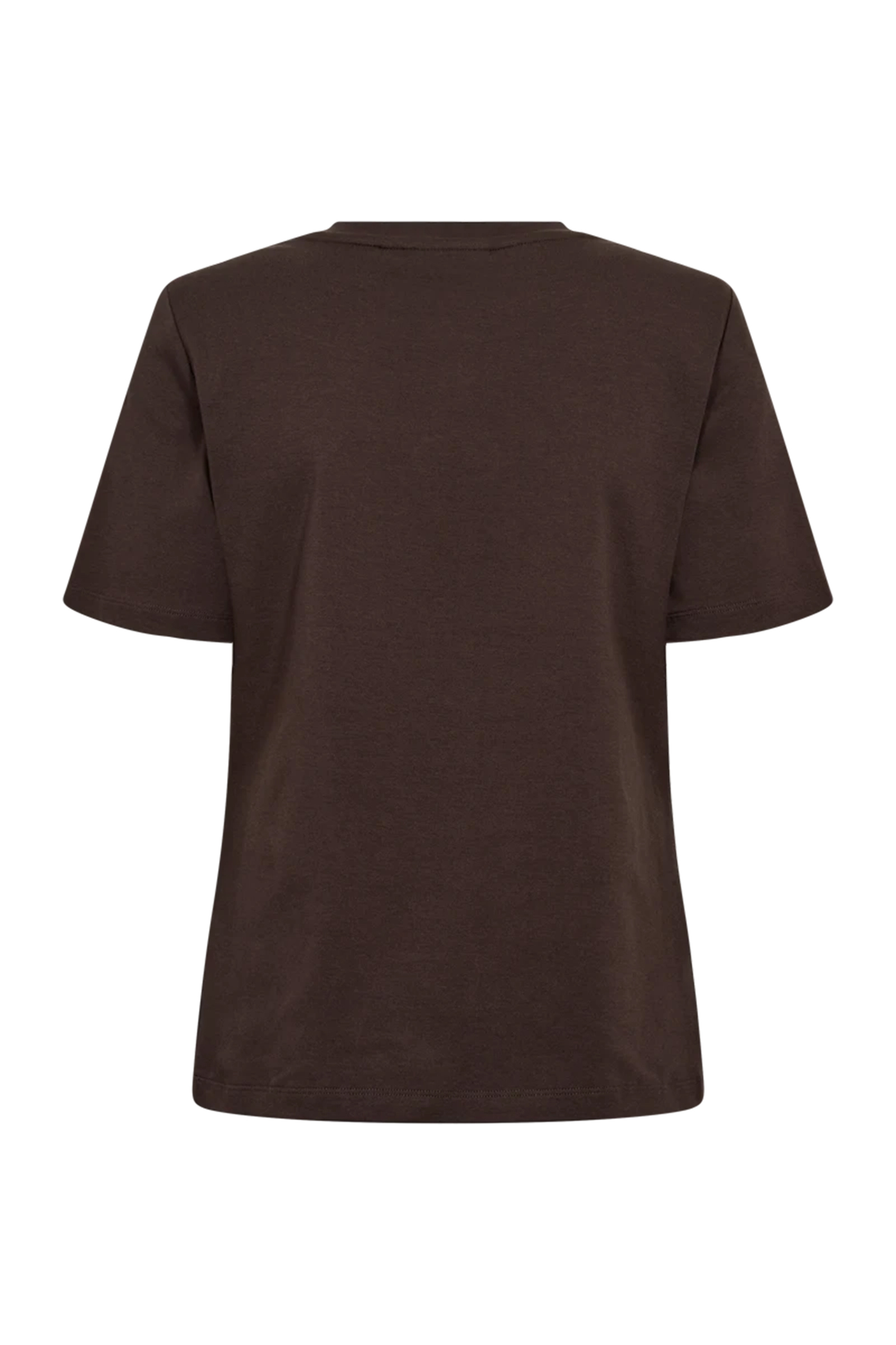 Dames t-shirt korte mouw bruin
