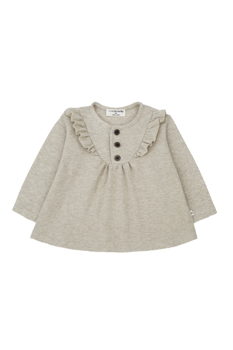 Baby t-shirt lange mouw ecru
