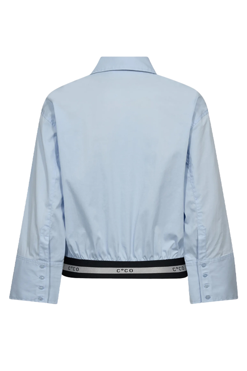 co´couture Cotton crisp logo crop shirt Blauw-1 2