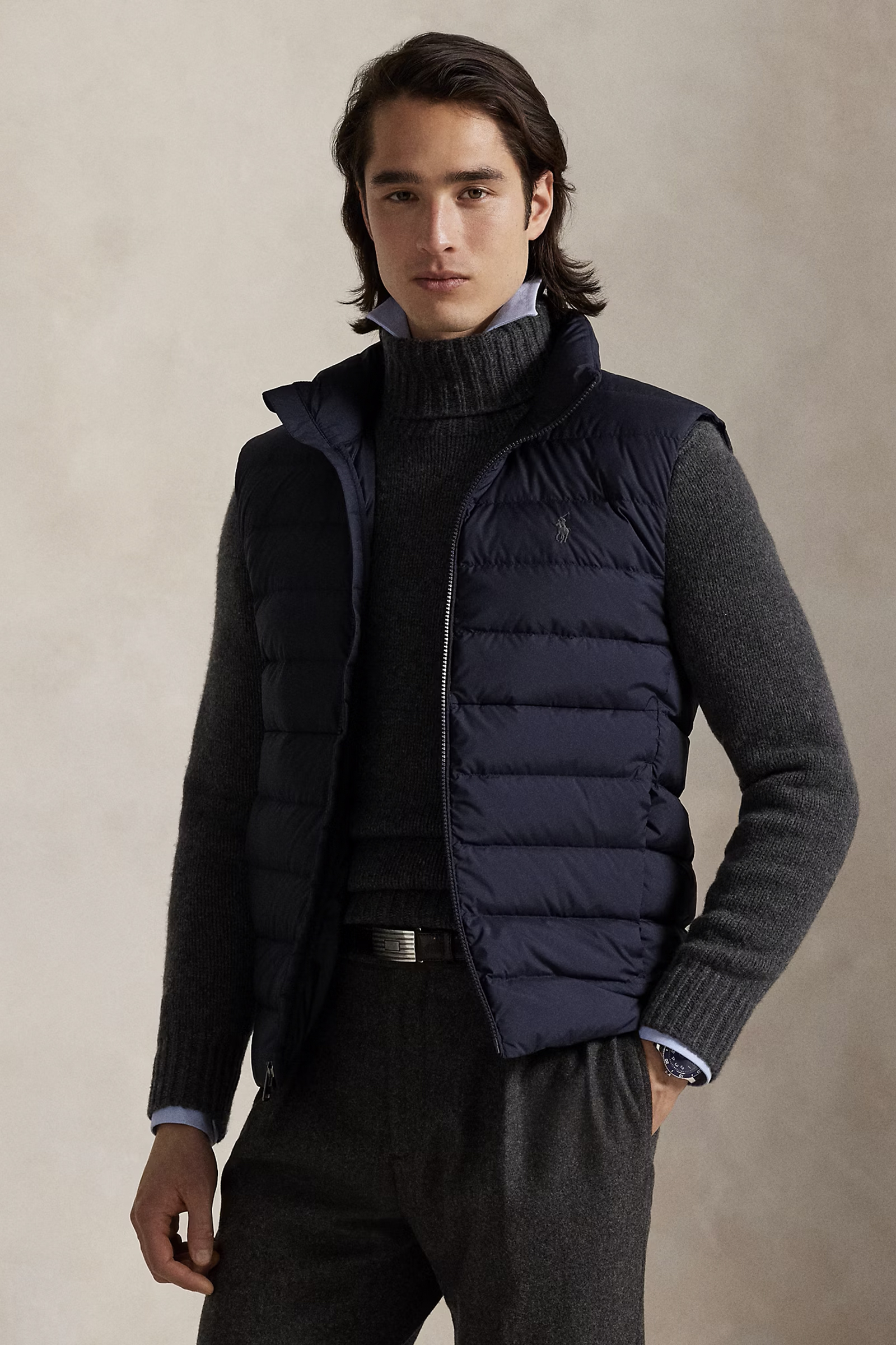 Heren bodywarmer blauw