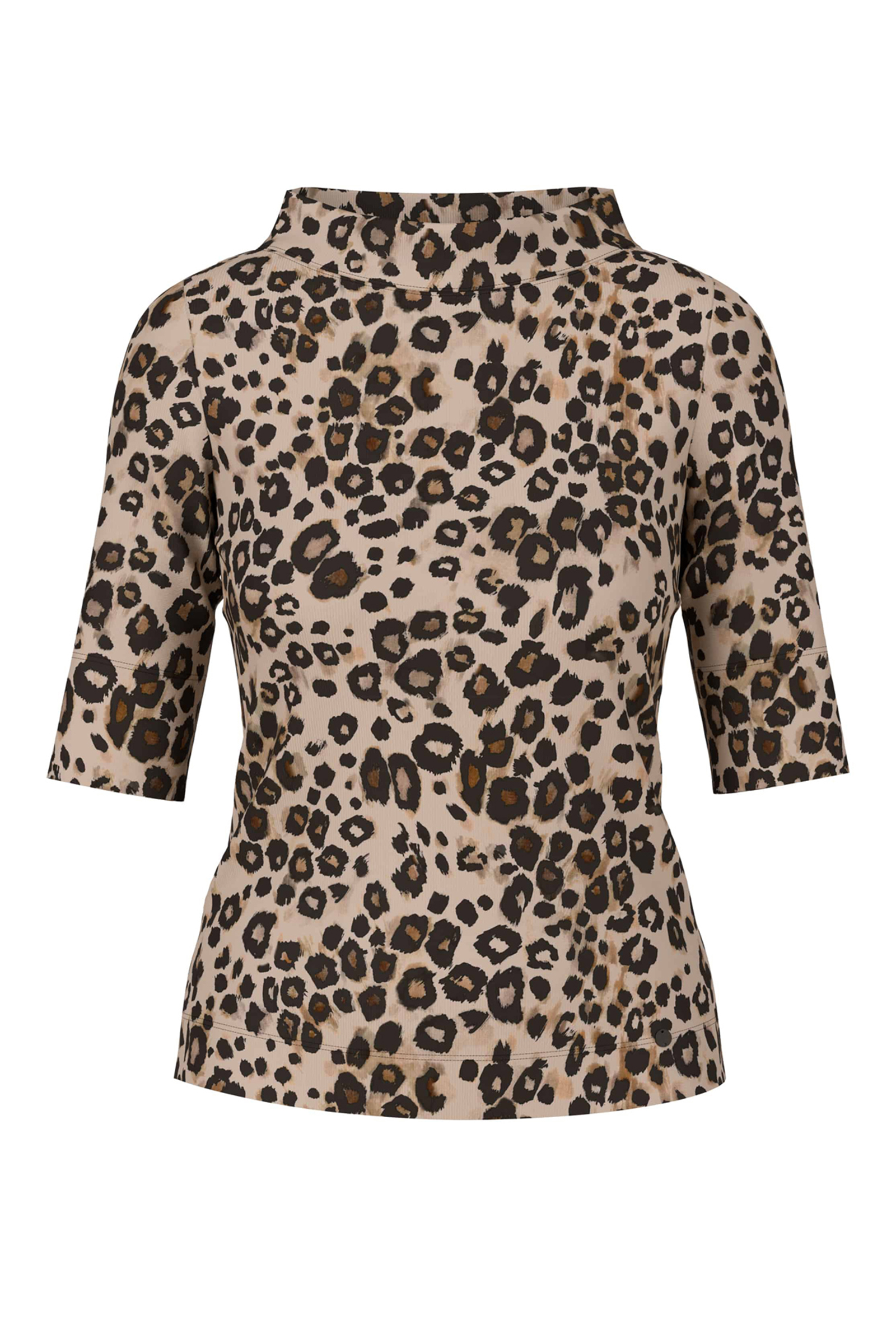 Dames t-shirt korte mouw bruin