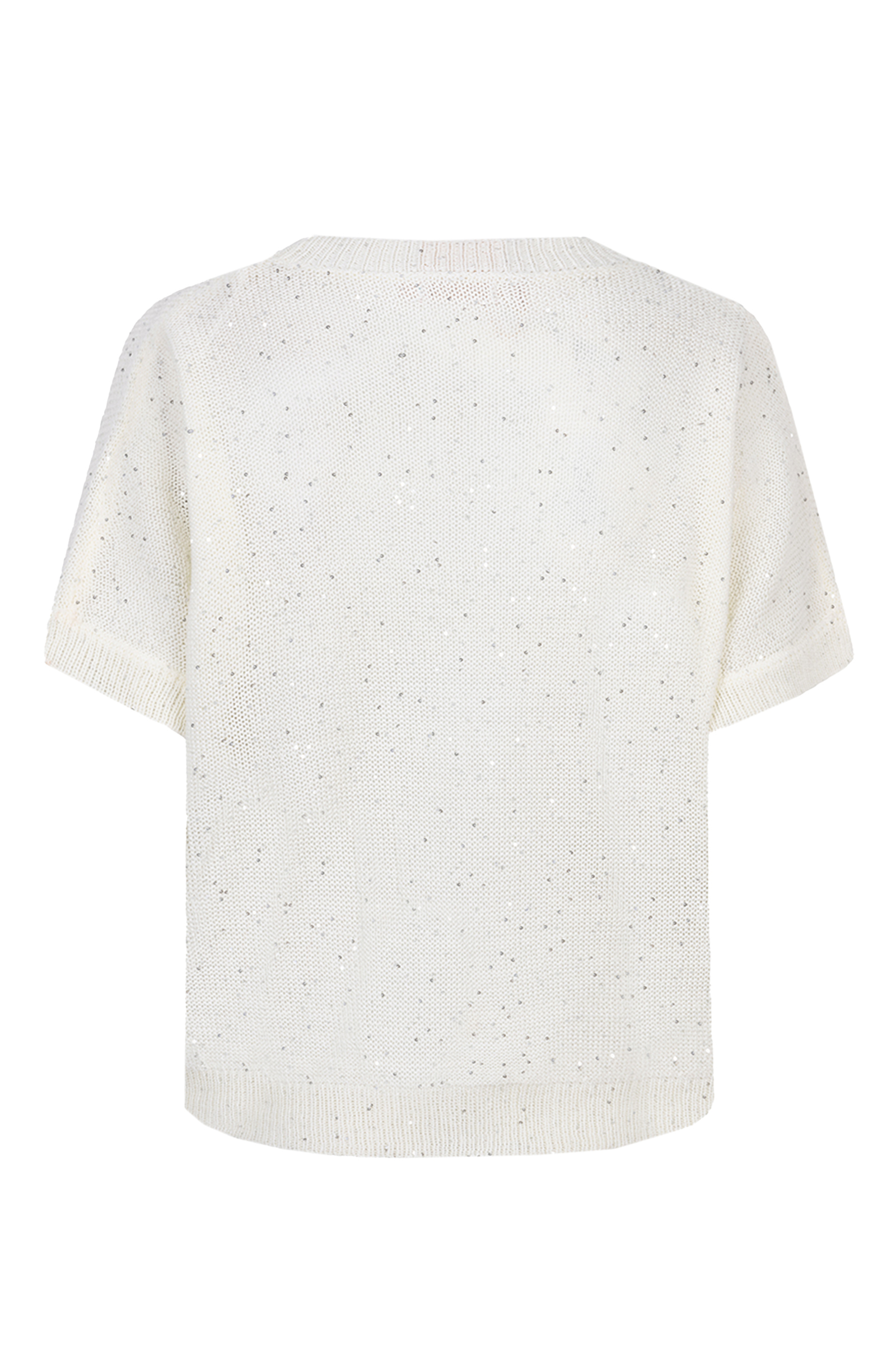 Esqualo Sweater embroidery flowers Ecru-1 3