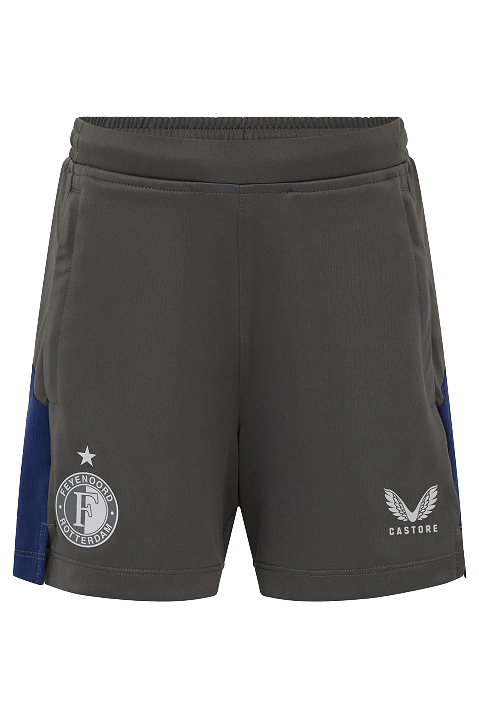 Voetbal jongens short replica grijs