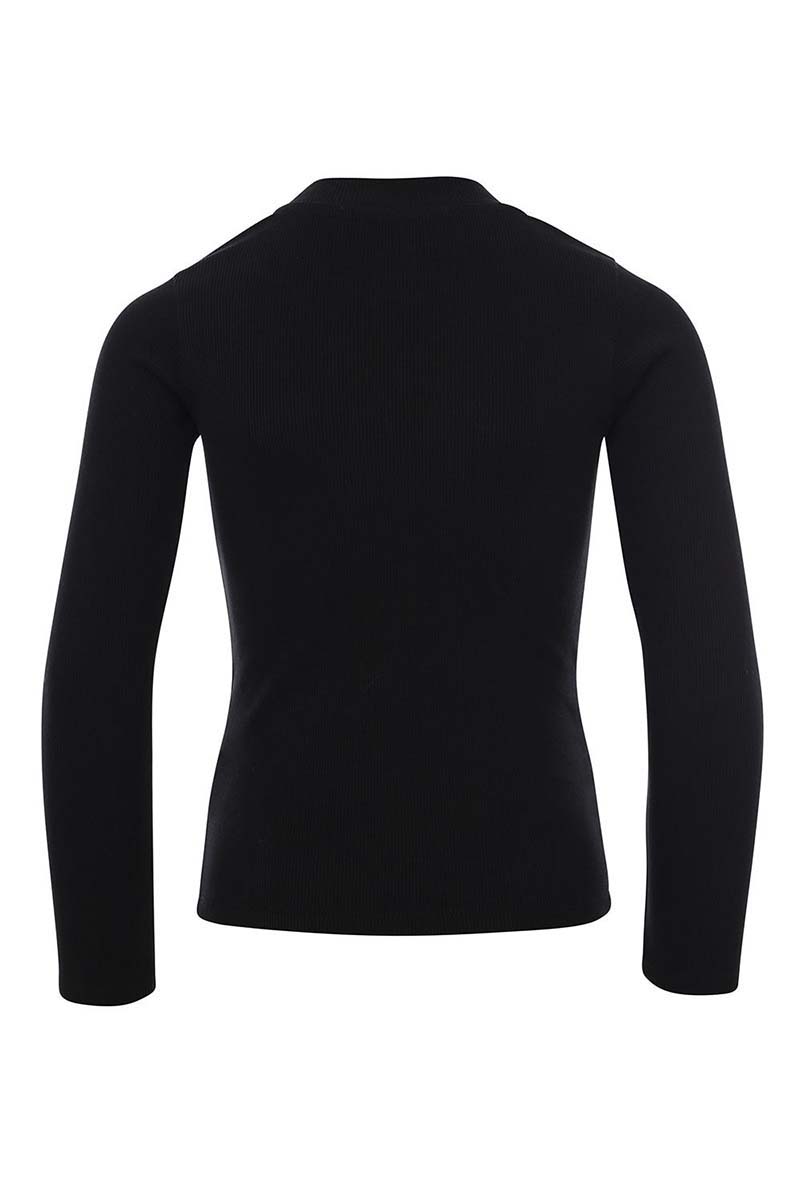 Meisjes t-shirt lange mouw zwart