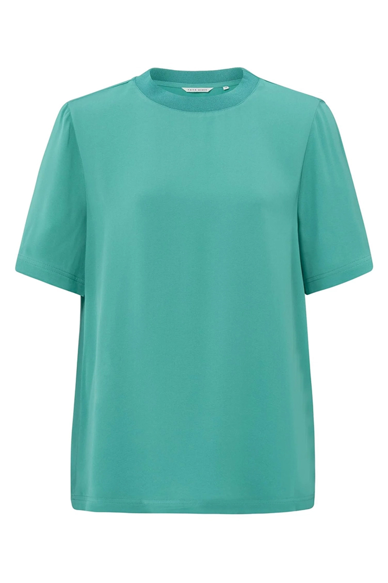 Dames t-shirt korte mouw blauw