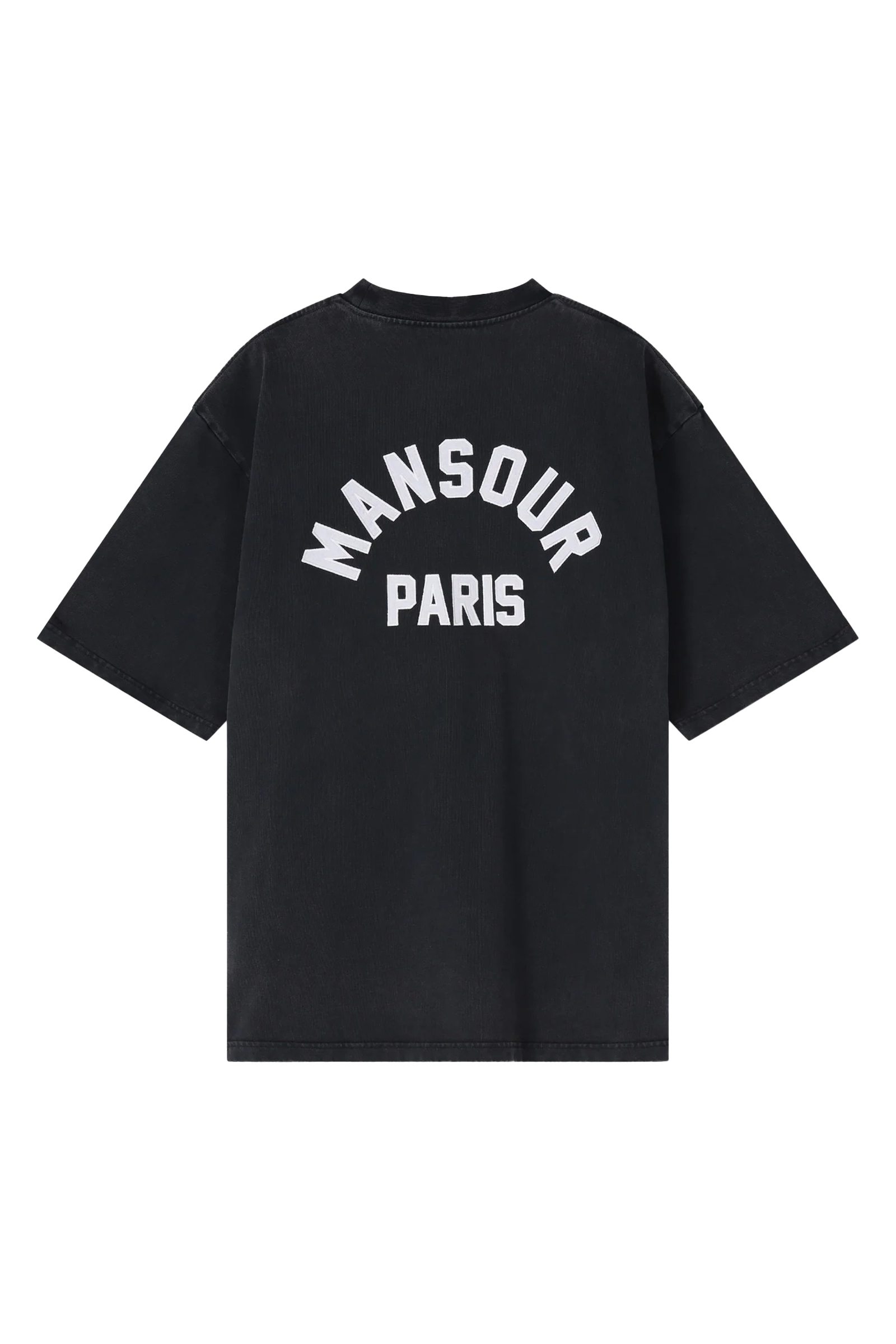 Mansour College Baseball T-Shirt Vintage Zwart 4