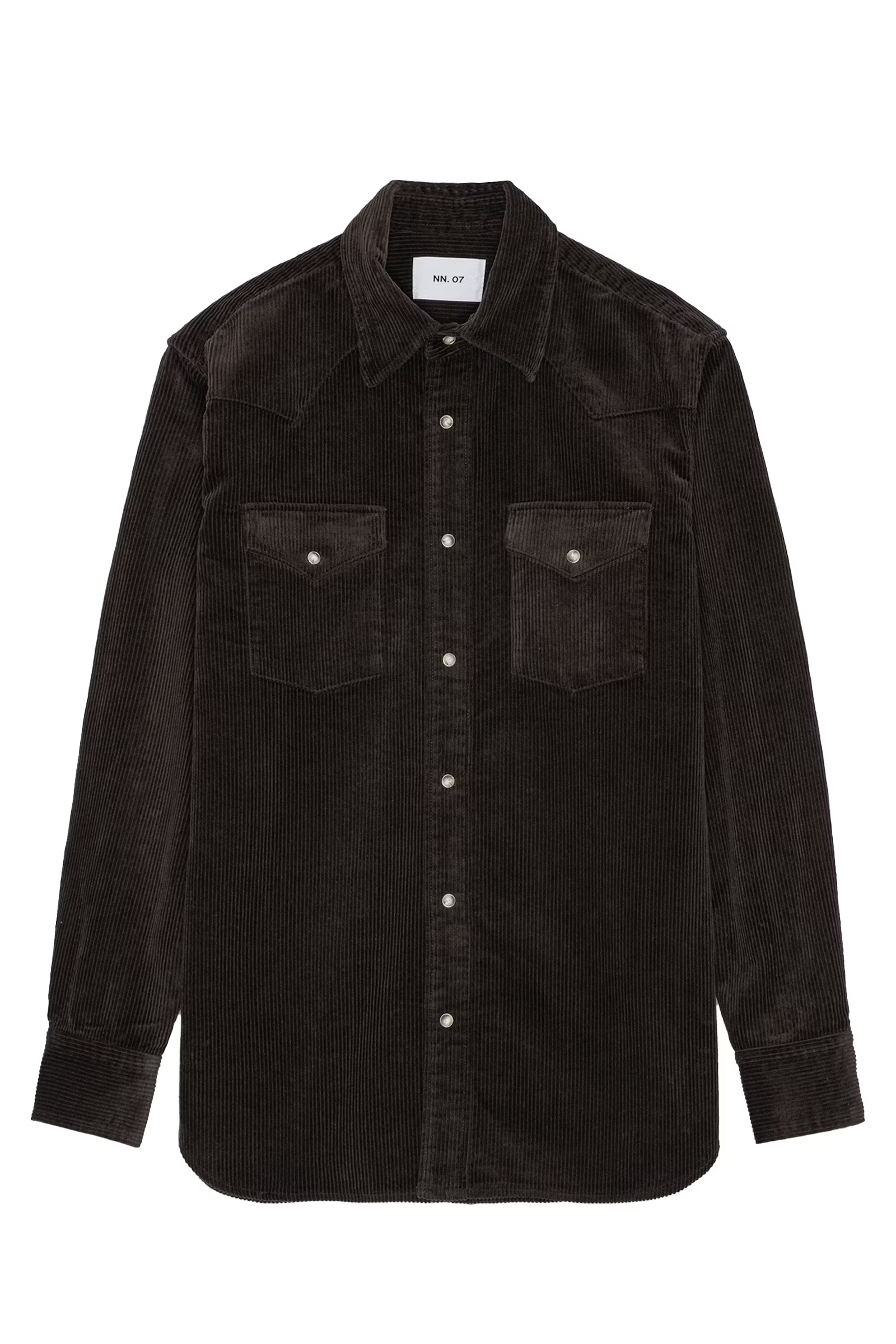 Heren overhemd lm casual bruin
