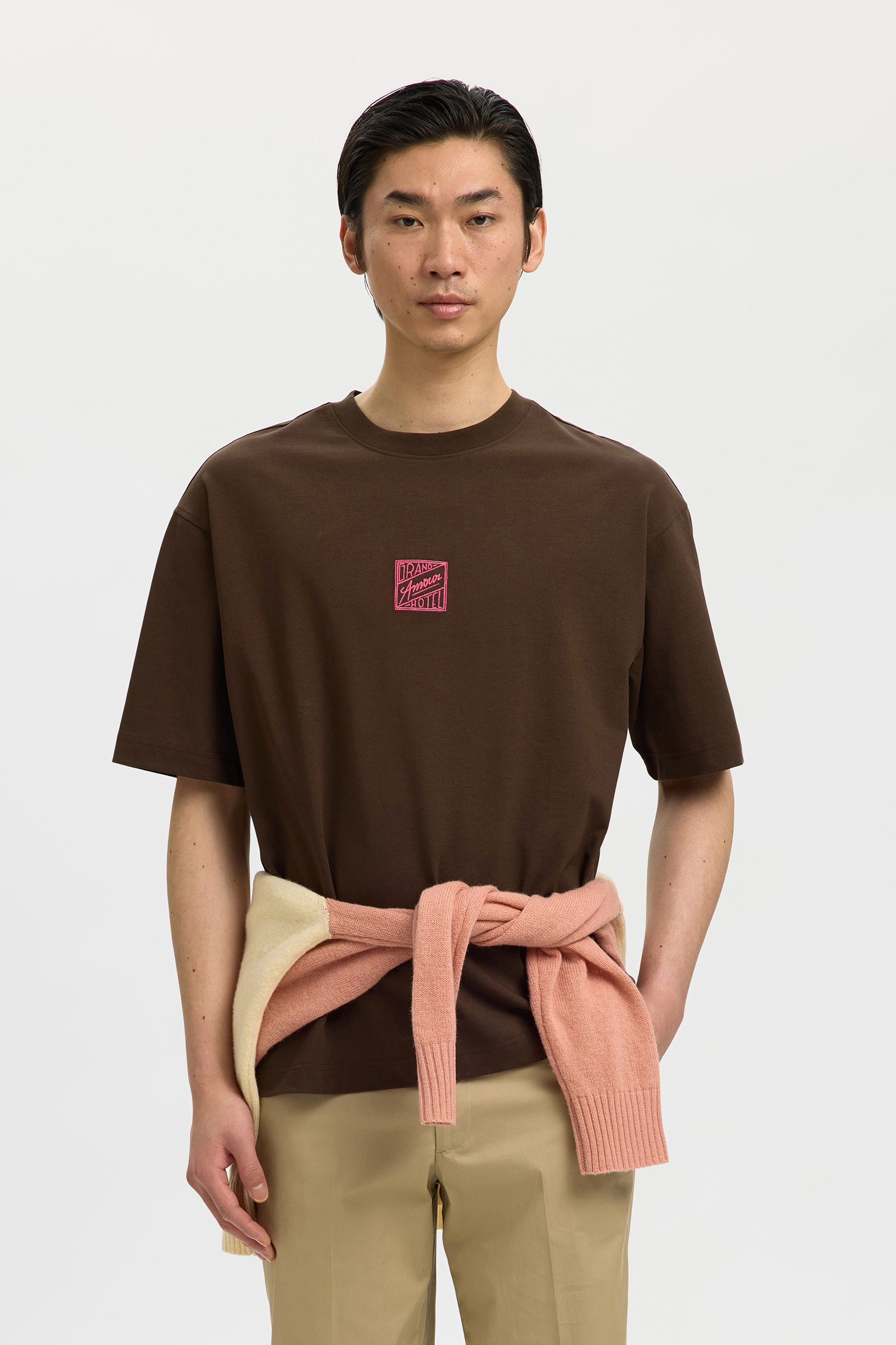 Heren t-shirt kortemouw grijs