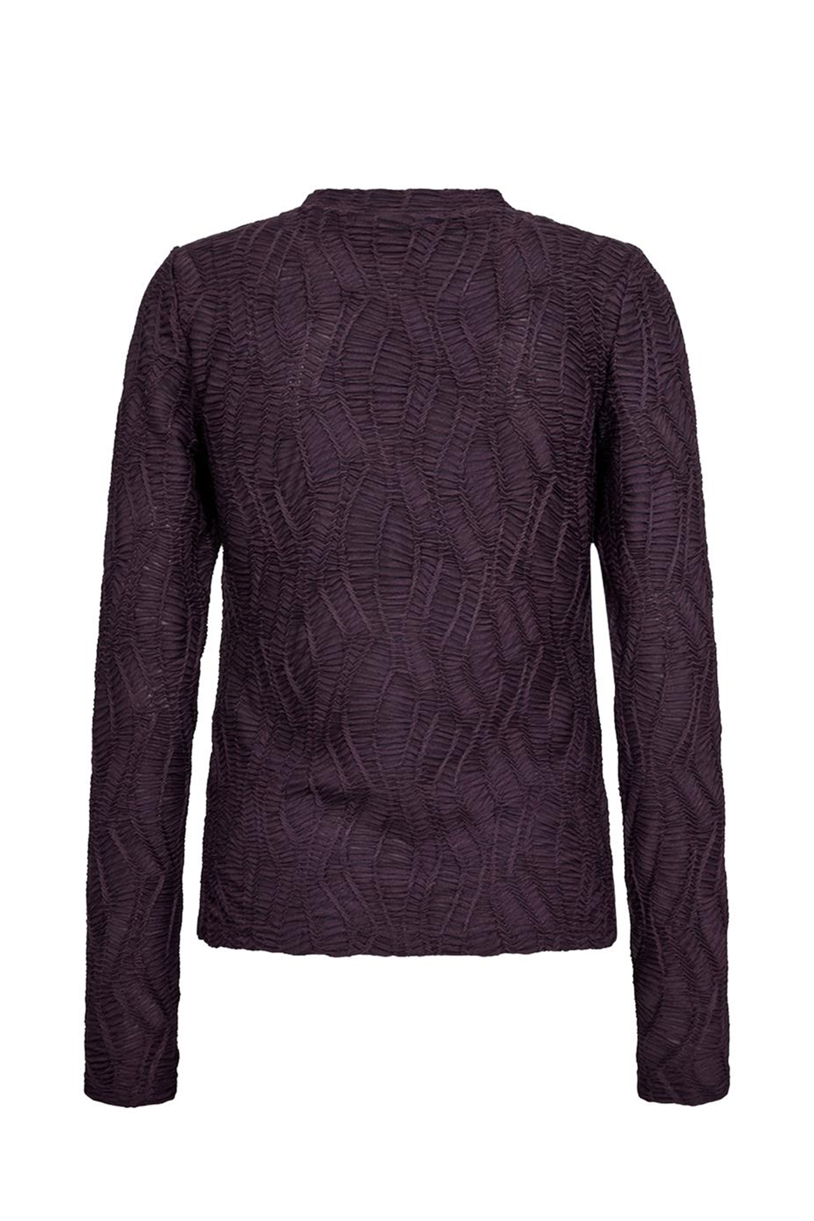 Dames blouse lange mouw paars