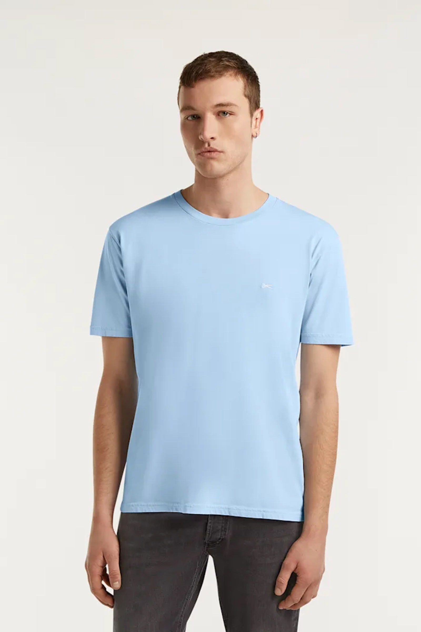 Heren t-shirt kortemouw blauw