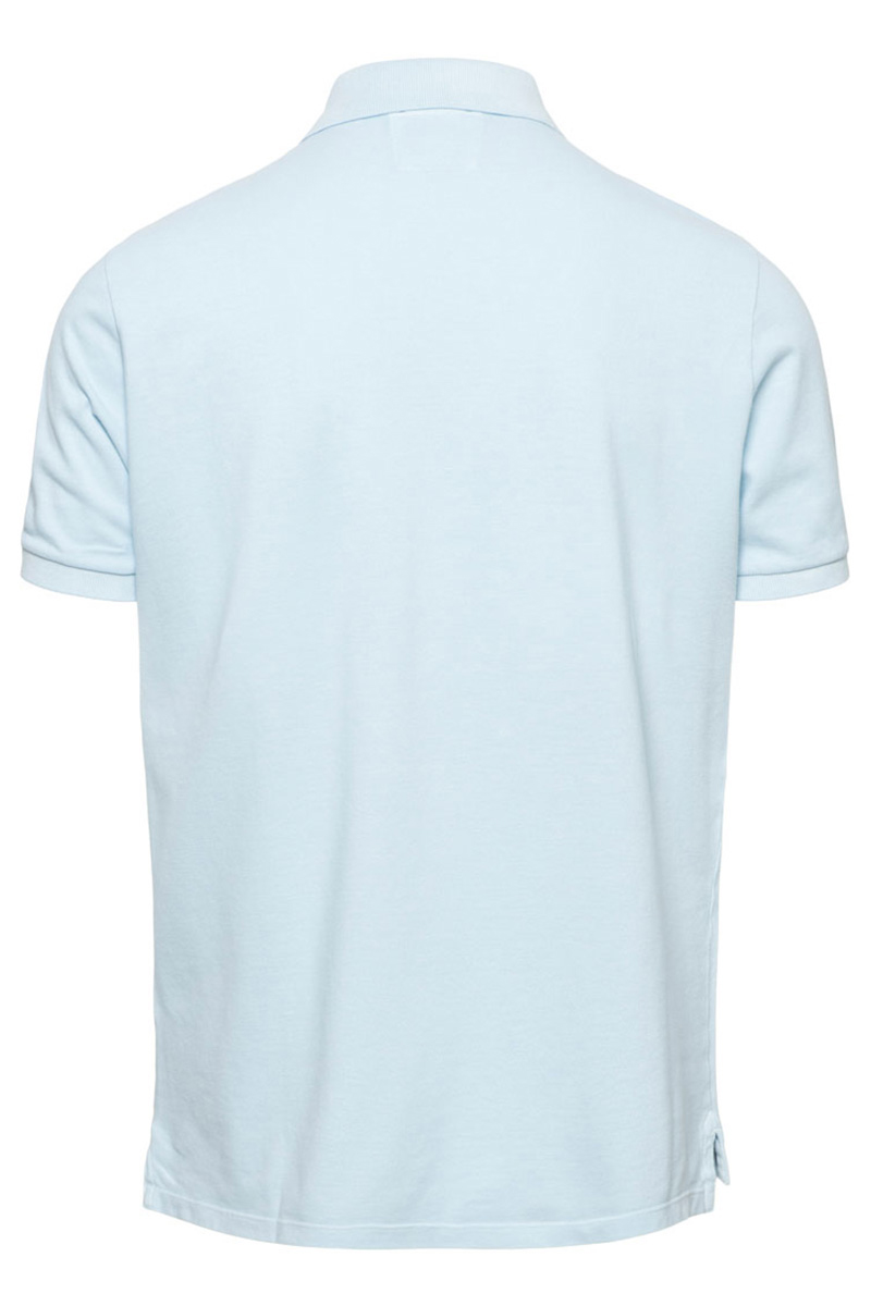 Heren polo korte mouw blauw