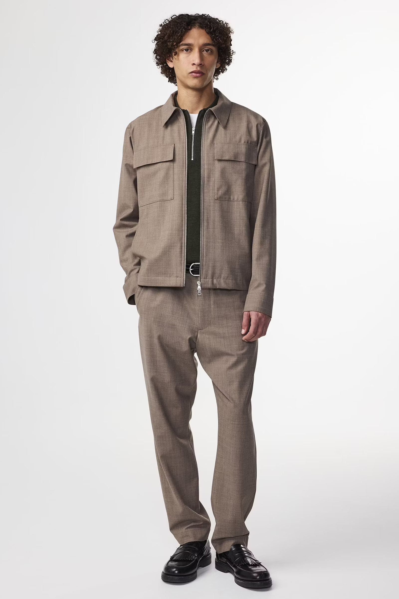 Heren overshirt bruin