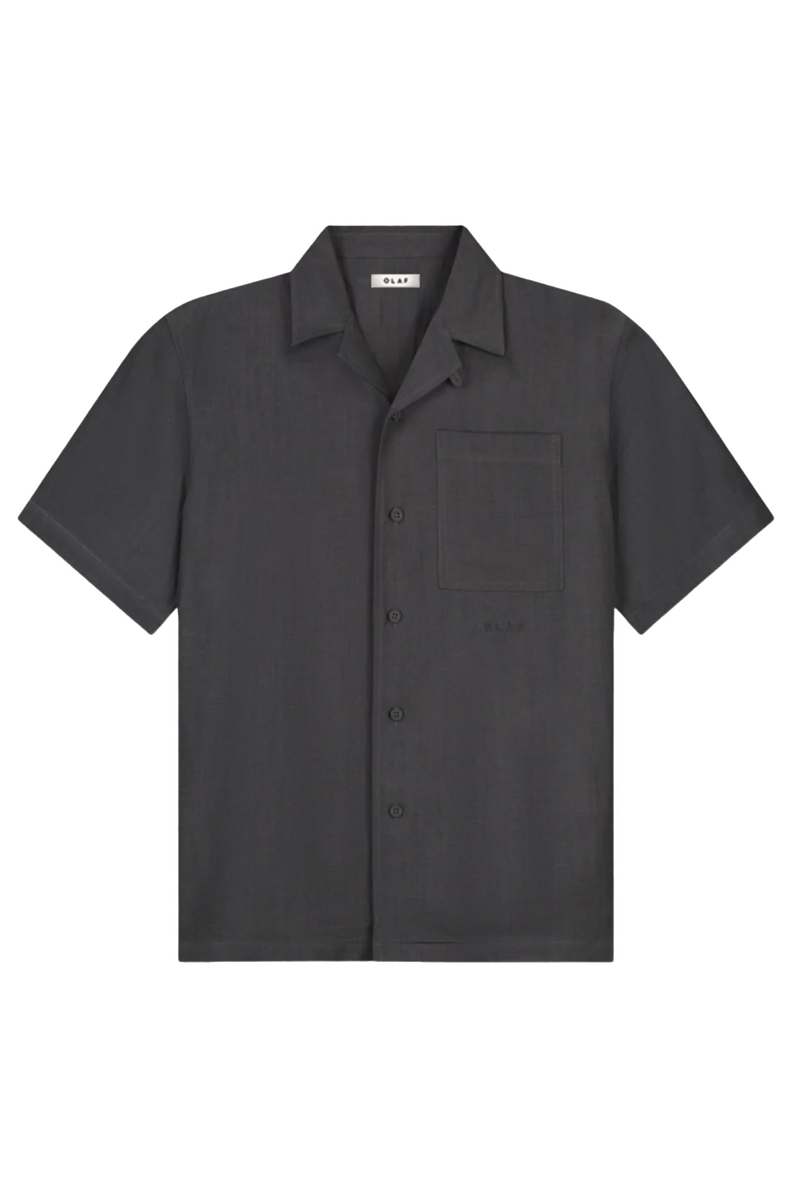 Heren overhemd km casual zwart