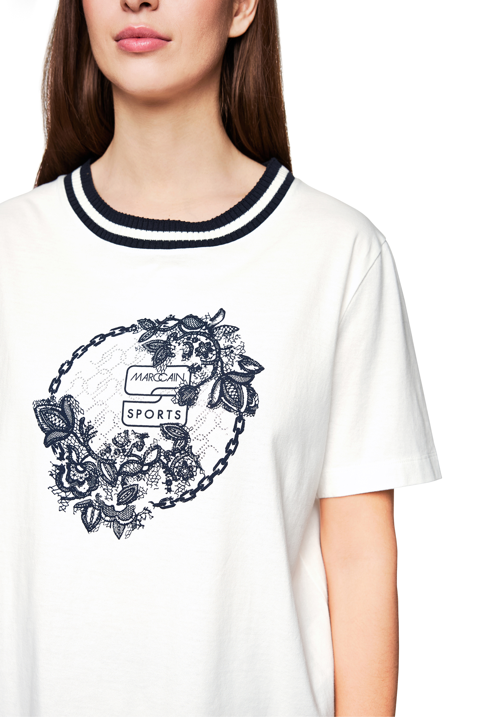 Dames t-shirt korte mouw ecru