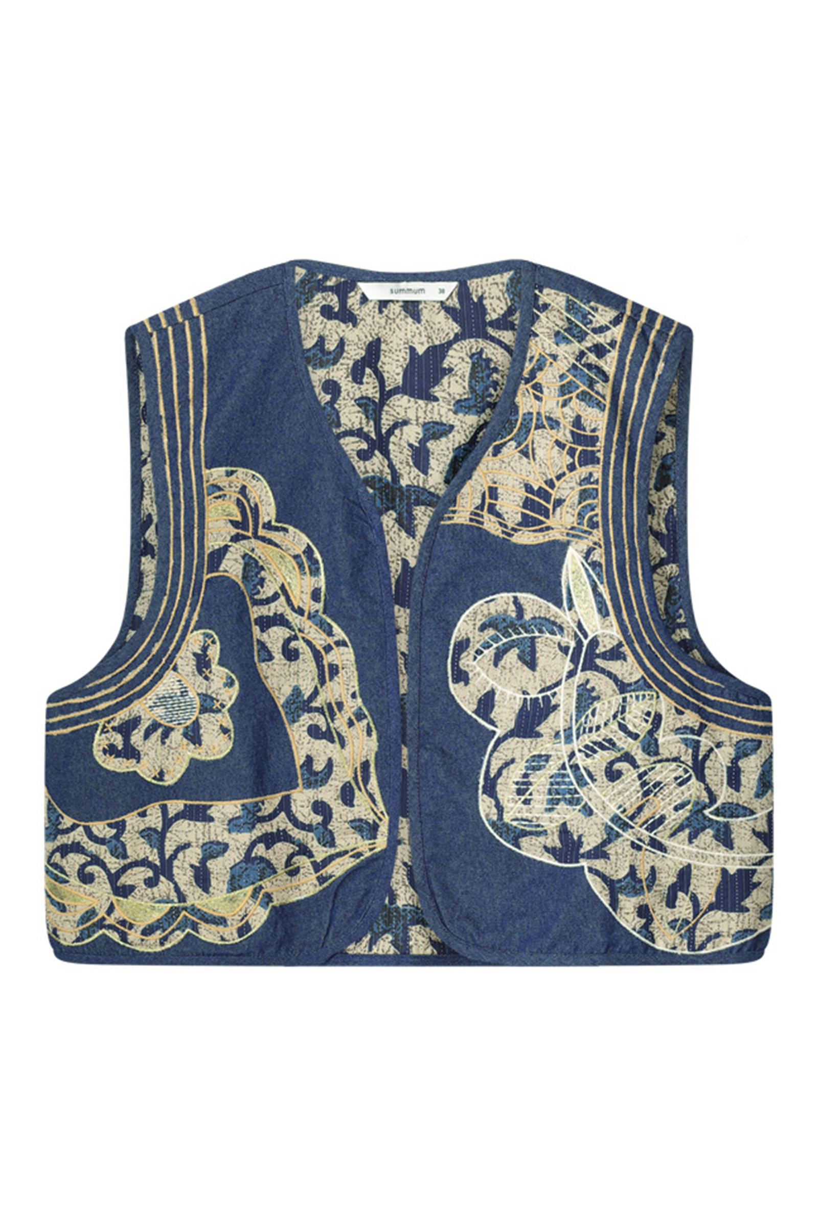 Dames gilet blauw