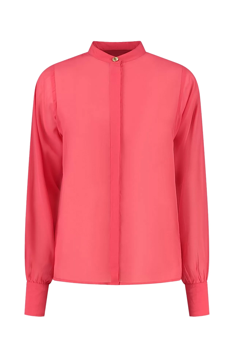 Dames blouse lange mouw rood