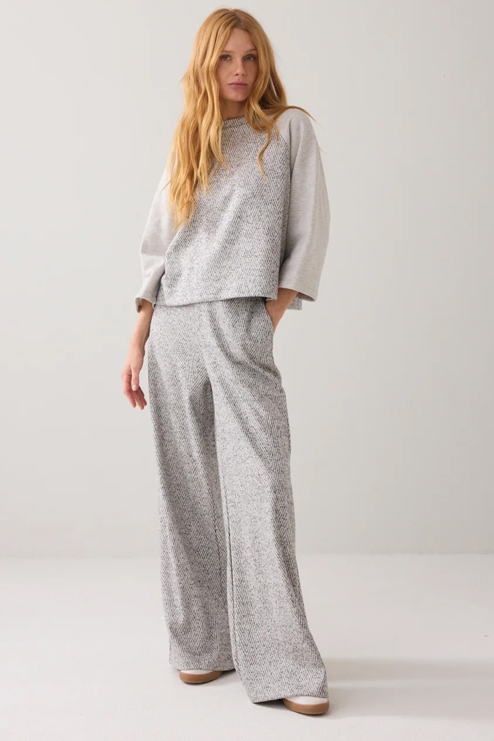 Dames broek grijs