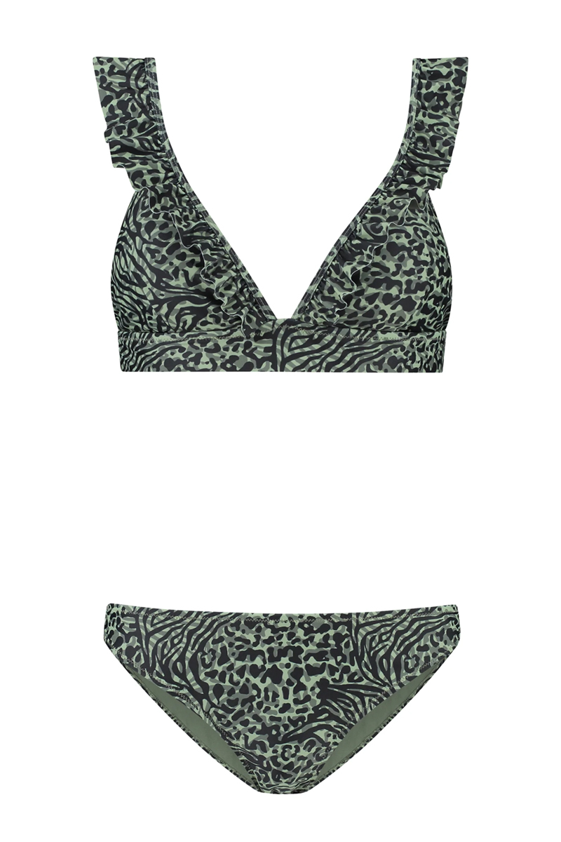 Bad/beach dames bikini groen