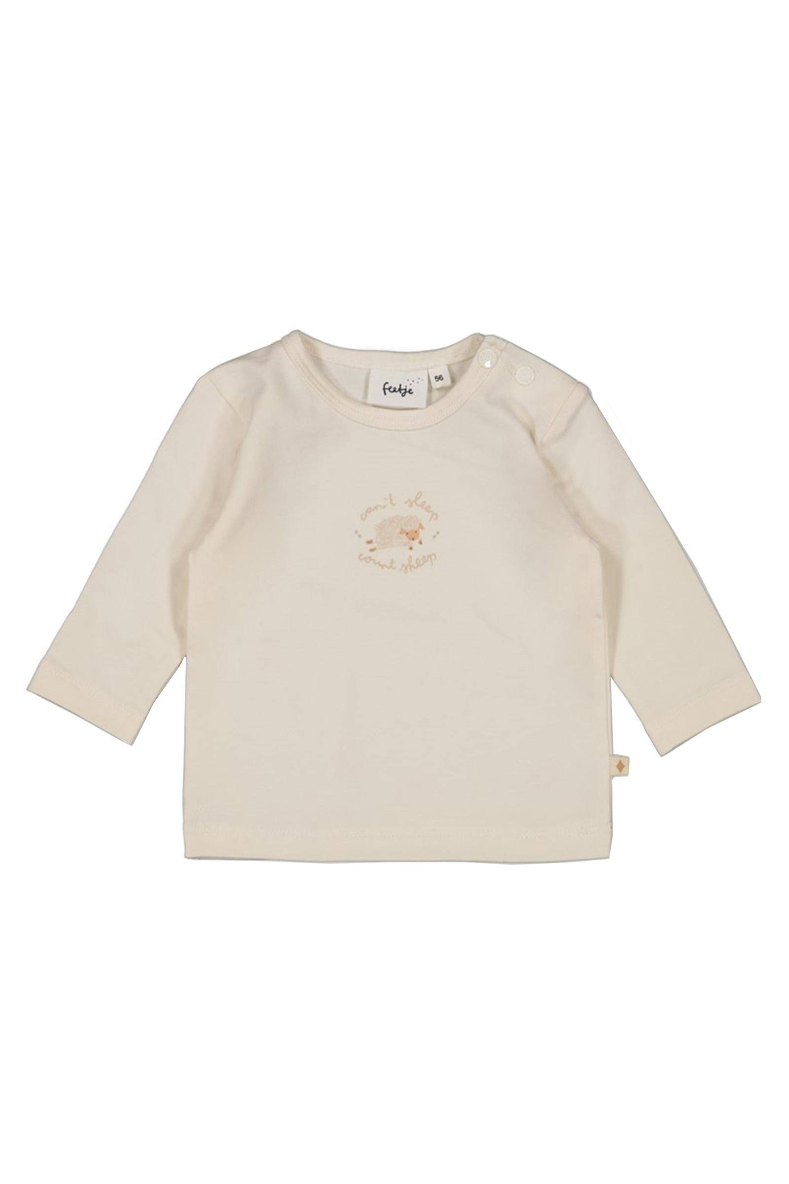 Baby t-shirt lange mouw ecru