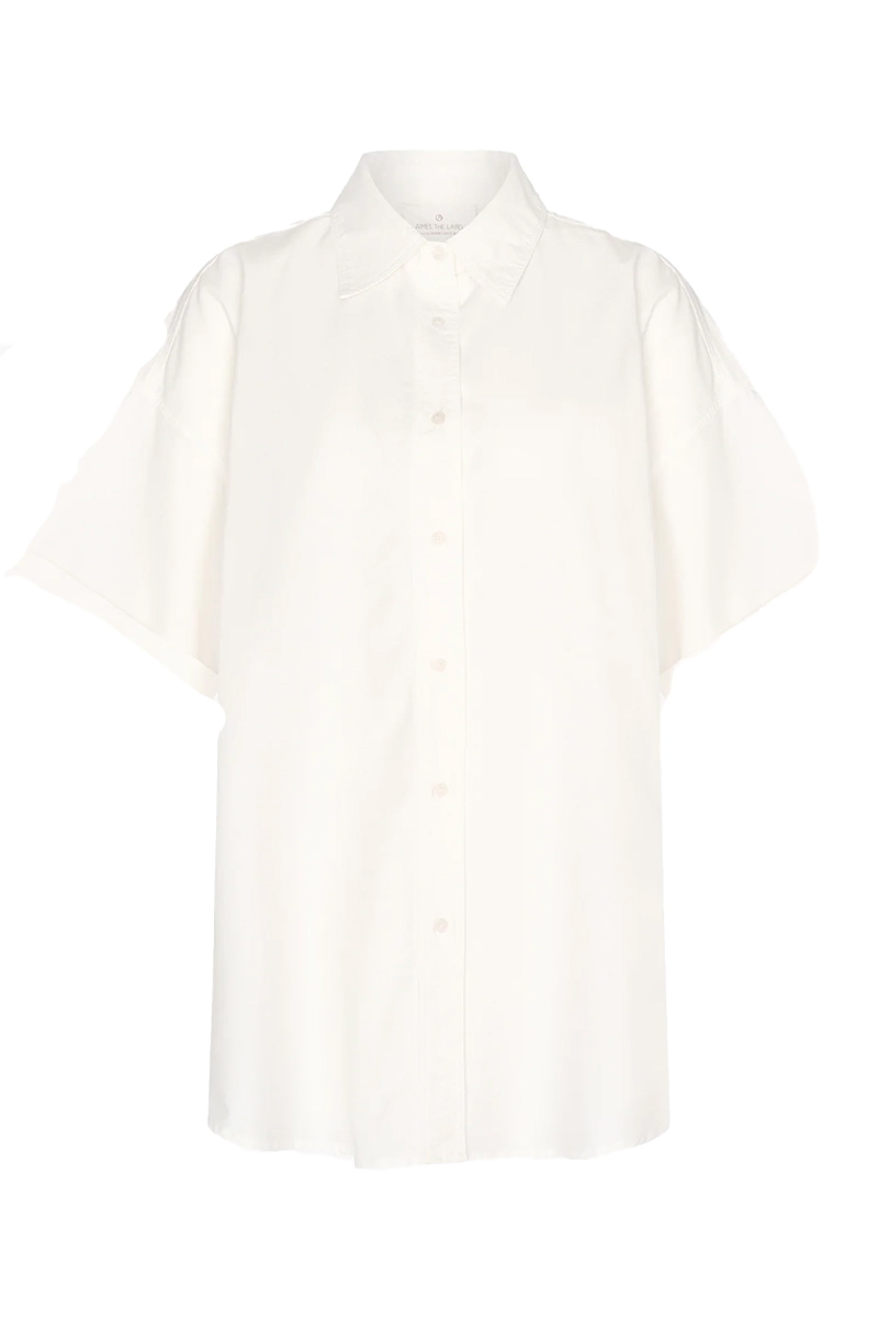 Dames blouse korte mouw wit