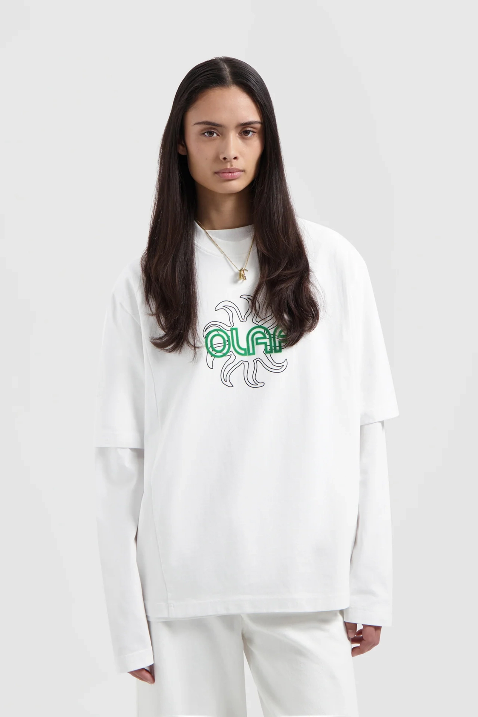 Olaf Hussein SUN OVERSIZED TEE Wit-1 2