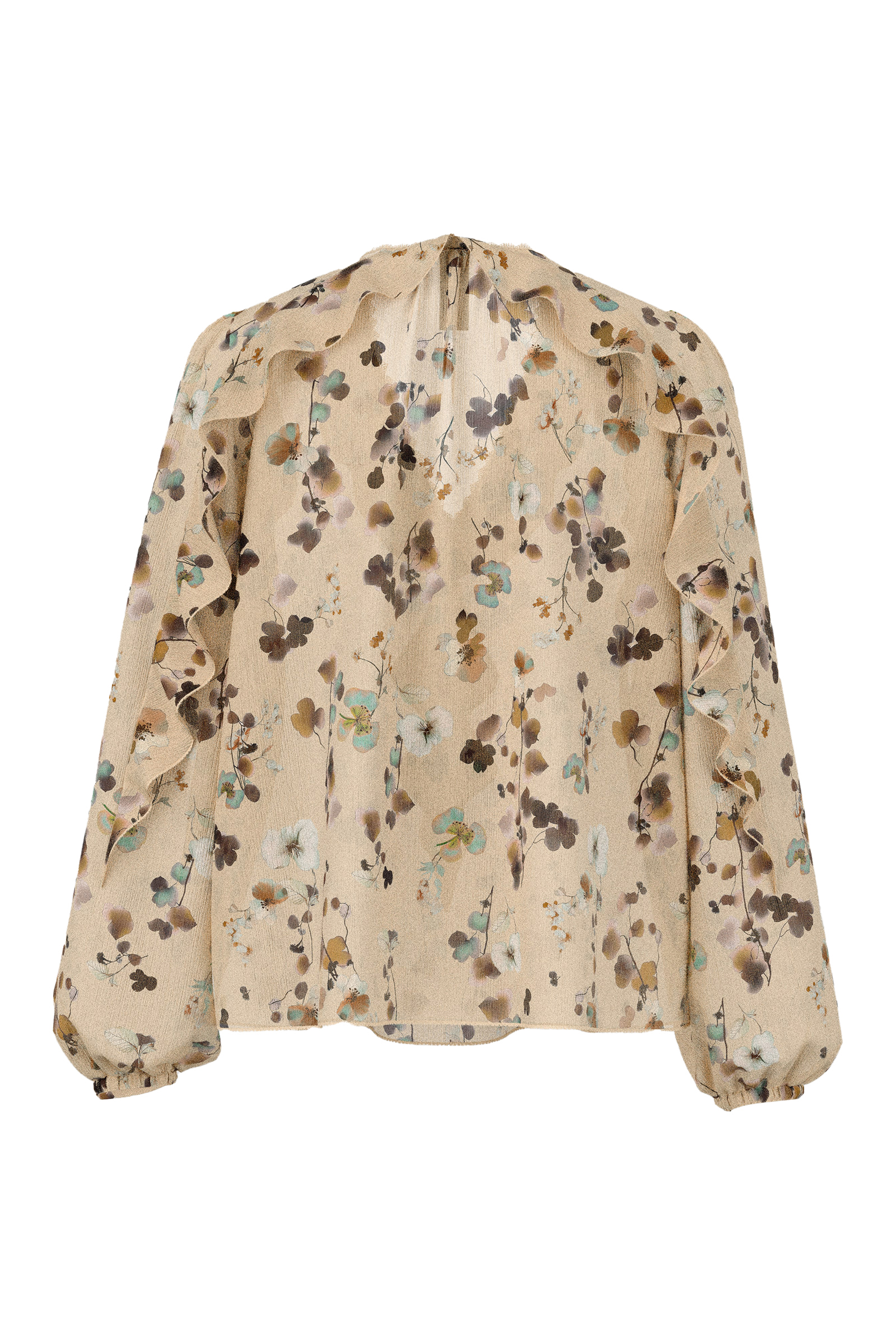 Dames blouse lange mouw ecru